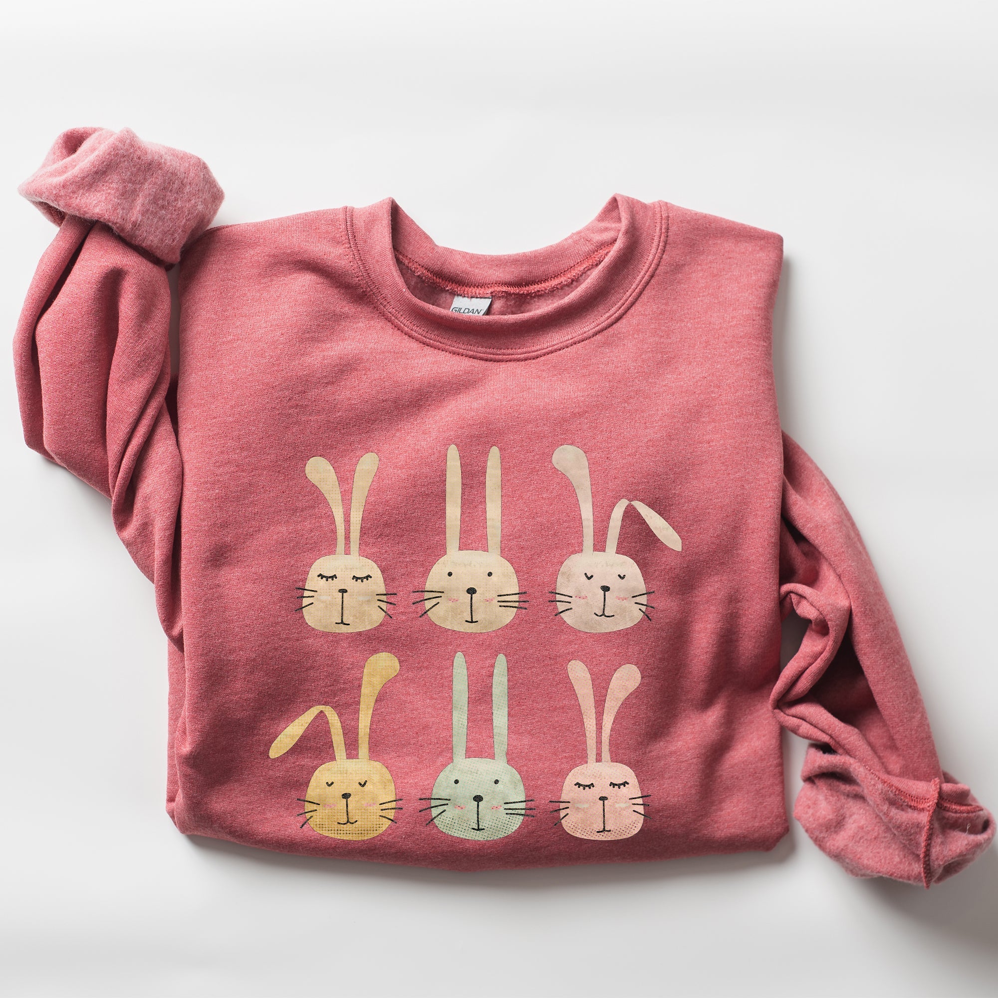 Adorable Easter Bunnies Rabbits Festive Seasonal Illustration for Springtime Cozy Sweatshirt