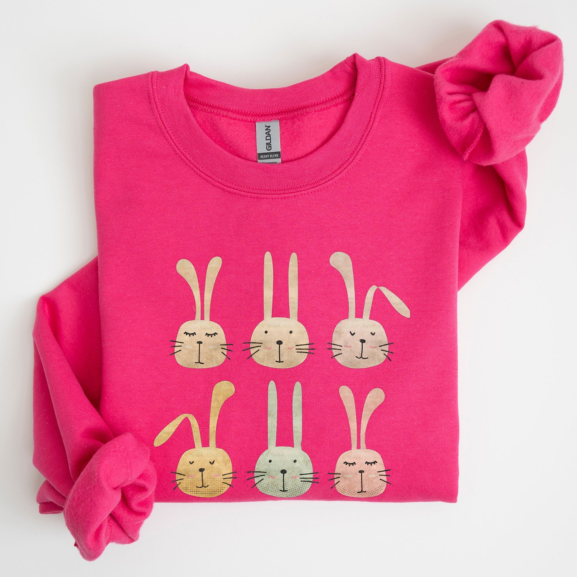 Adorable Easter Bunnies Rabbits Festive Seasonal Illustration for Springtime Cozy Sweatshirt