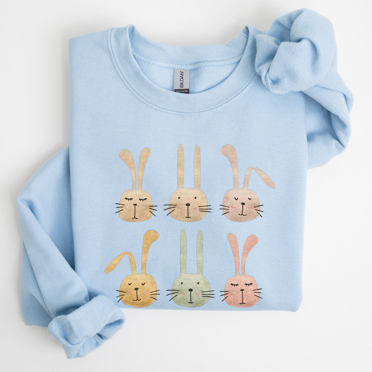 Adorable Easter Bunnies Rabbits Festive Seasonal Illustration for Springtime Cozy Sweatshirt