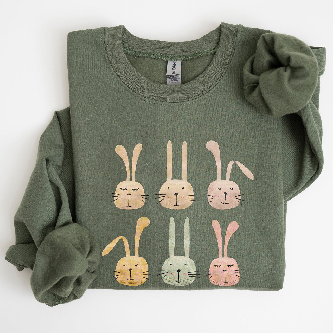 Adorable Easter Bunnies Rabbits Festive Seasonal Illustration for Springtime Cozy Sweatshirt