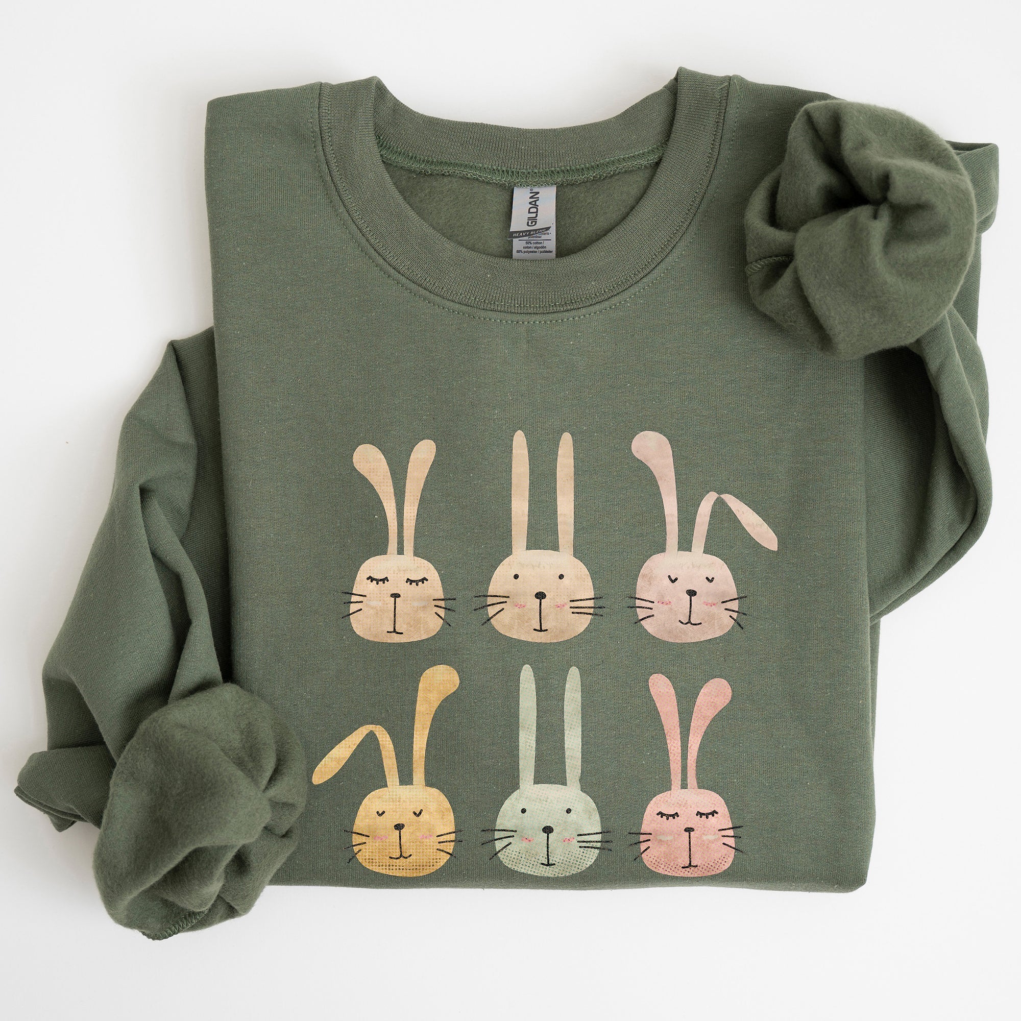 Adorable Easter Bunnies Rabbits Festive Seasonal Illustration for Springtime Cozy Sweatshirt