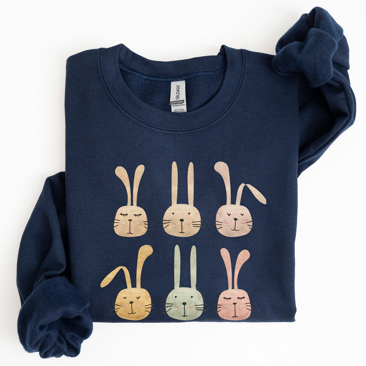 Adorable Easter Bunnies Rabbits Festive Seasonal Illustration for Springtime Cozy Sweatshirt