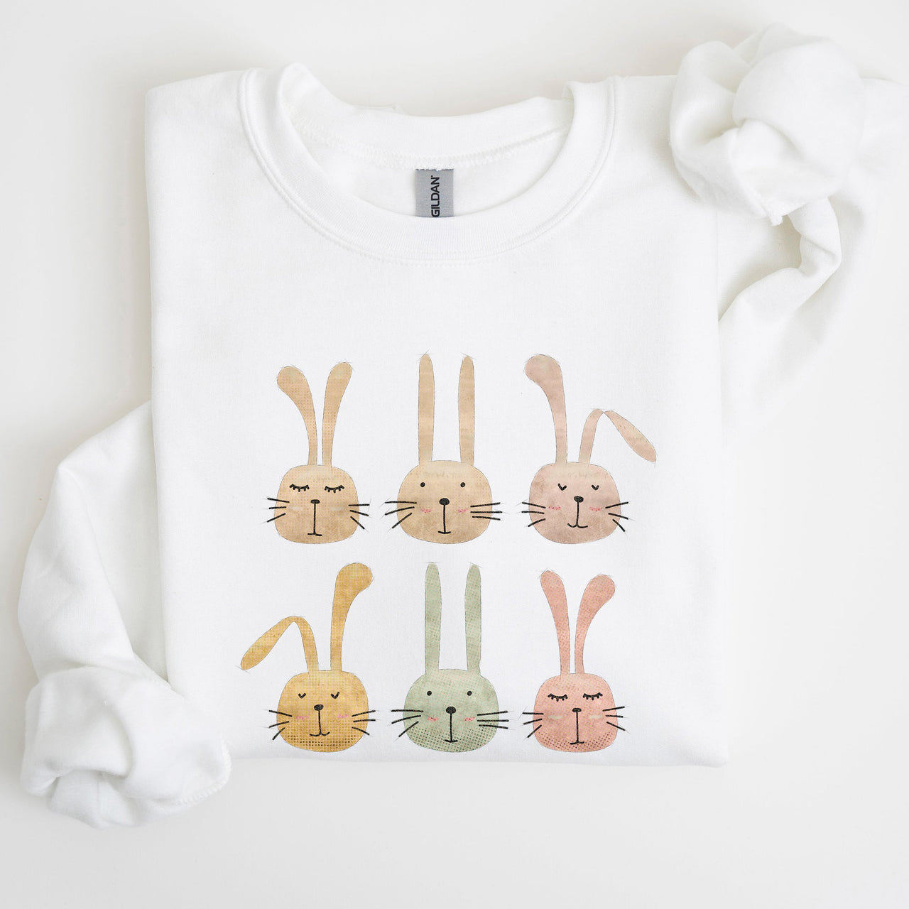 Adorable Easter Bunnies Rabbits Festive Seasonal Illustration for Springtime Cozy Sweatshirt