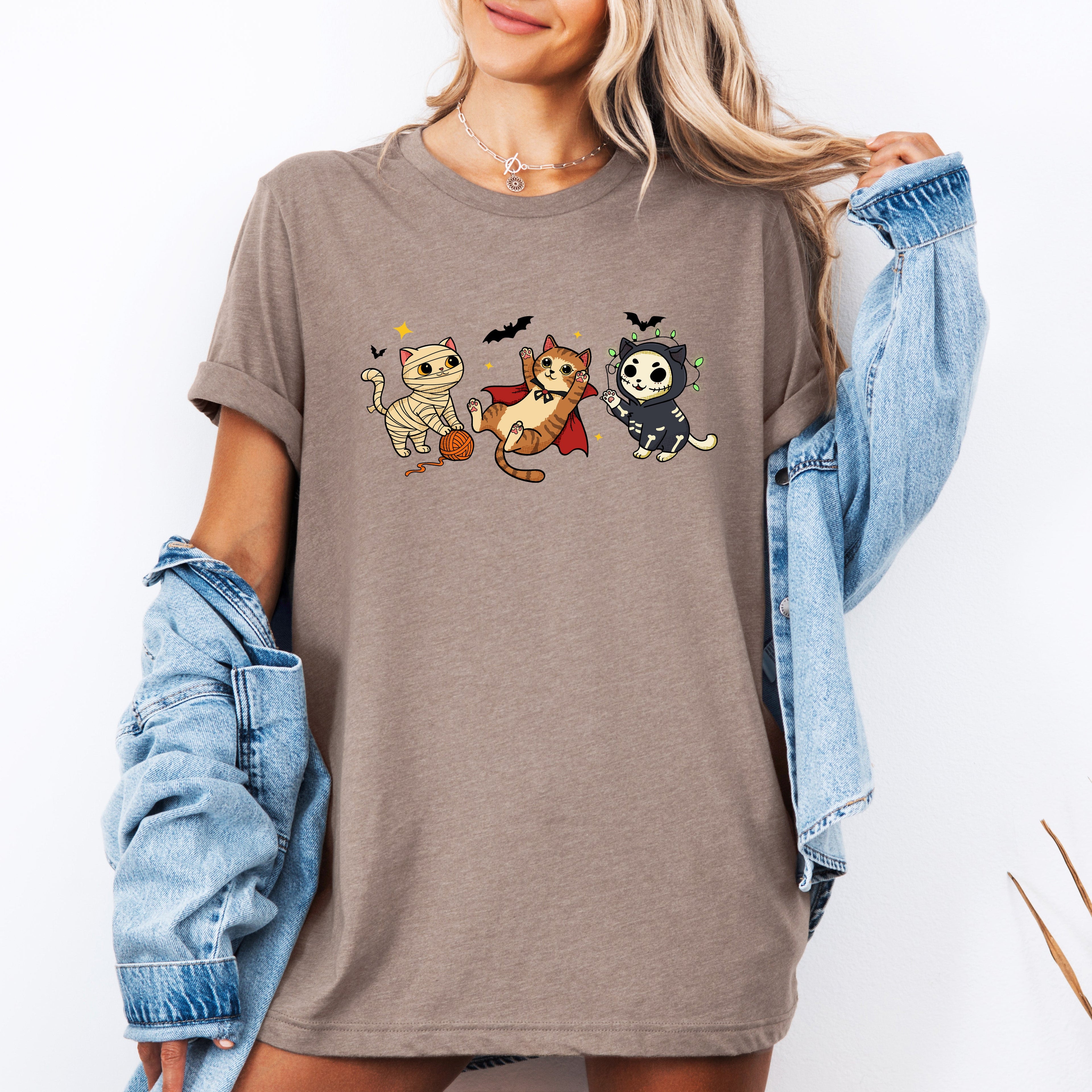 Adorable Halloween Cats Graphic Tee