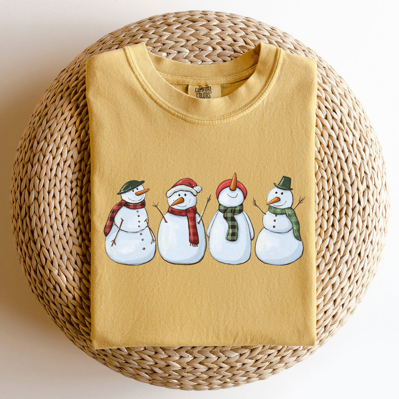 Adorable Snowman Christmas Santa Xmas Winter Wonderland Edition Comfort Colors Tee