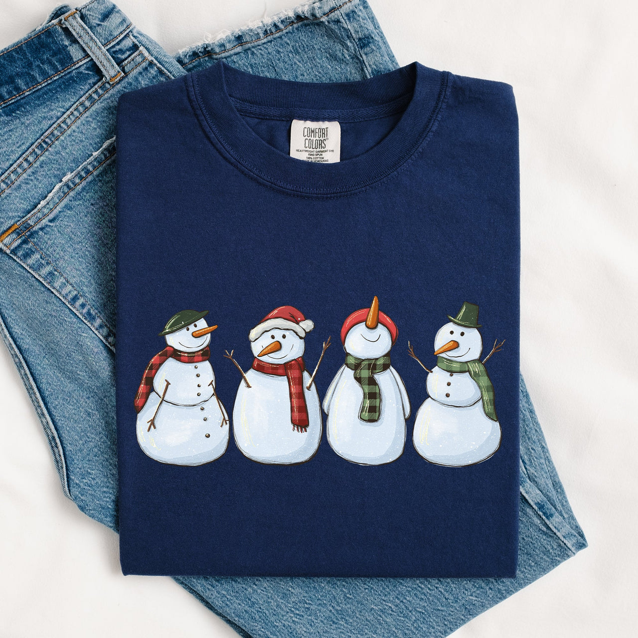 Adorable Snowman Christmas Santa Xmas Winter Wonderland Edition Comfort Colors Tee