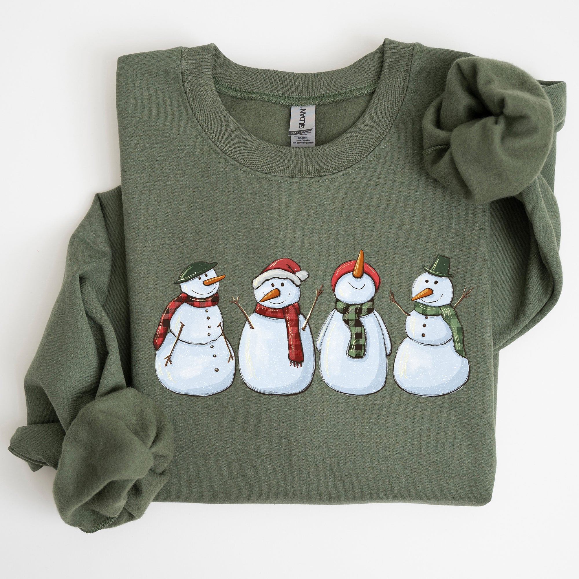 Adorable Snowman Christmas Winter Santa Xmas Holiday Cheer Cozy Seasonal Sweatshirt