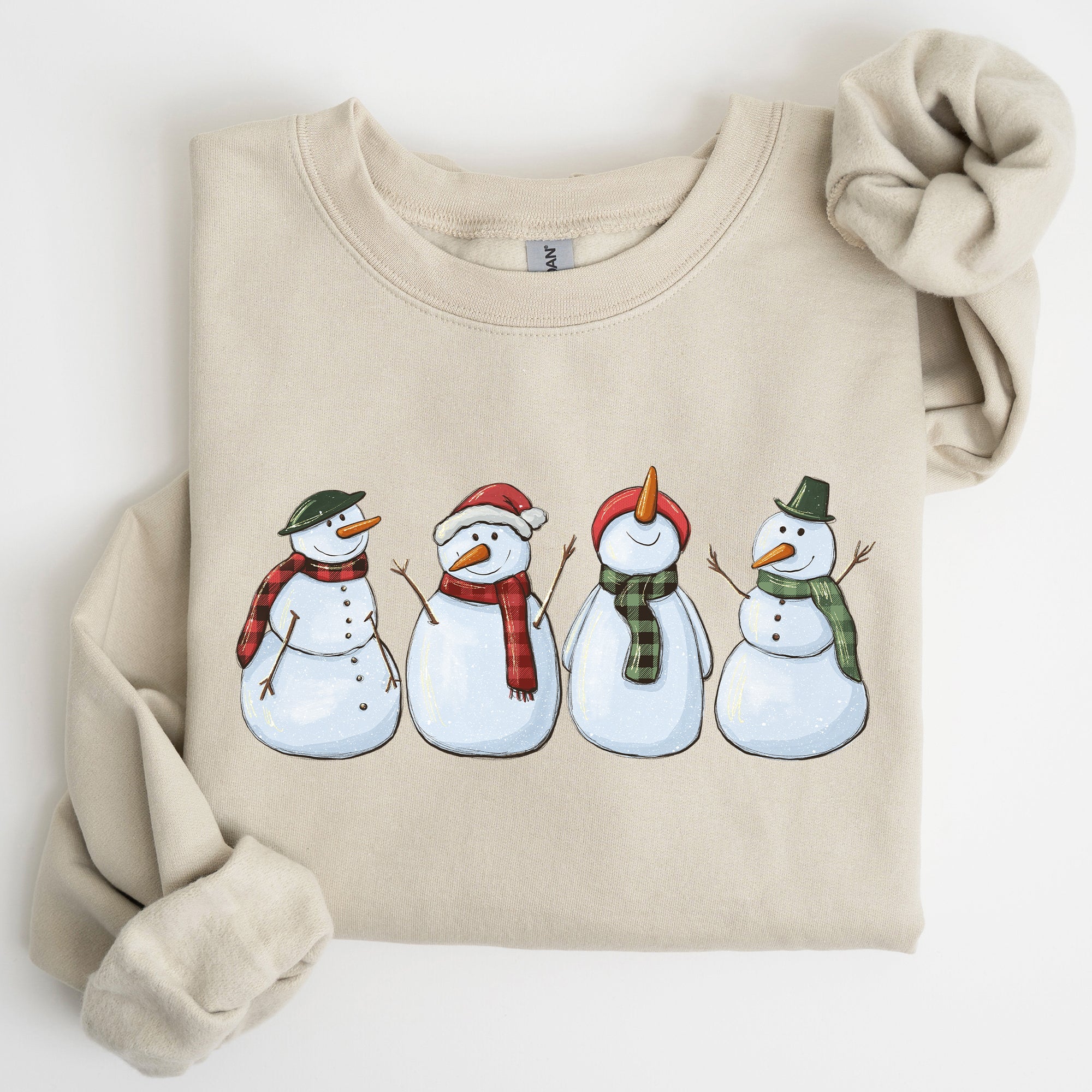 Adorable Snowman Christmas Winter Santa Xmas Holiday Cheer Cozy Seasonal Sweatshirt