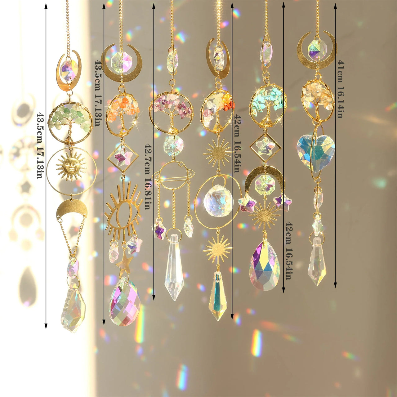 Tree of Life Crystal Pendant Sun Catcher Indoor and Outdoor Rainbow Home Garden Window Christmas Tree Wedding Decoration