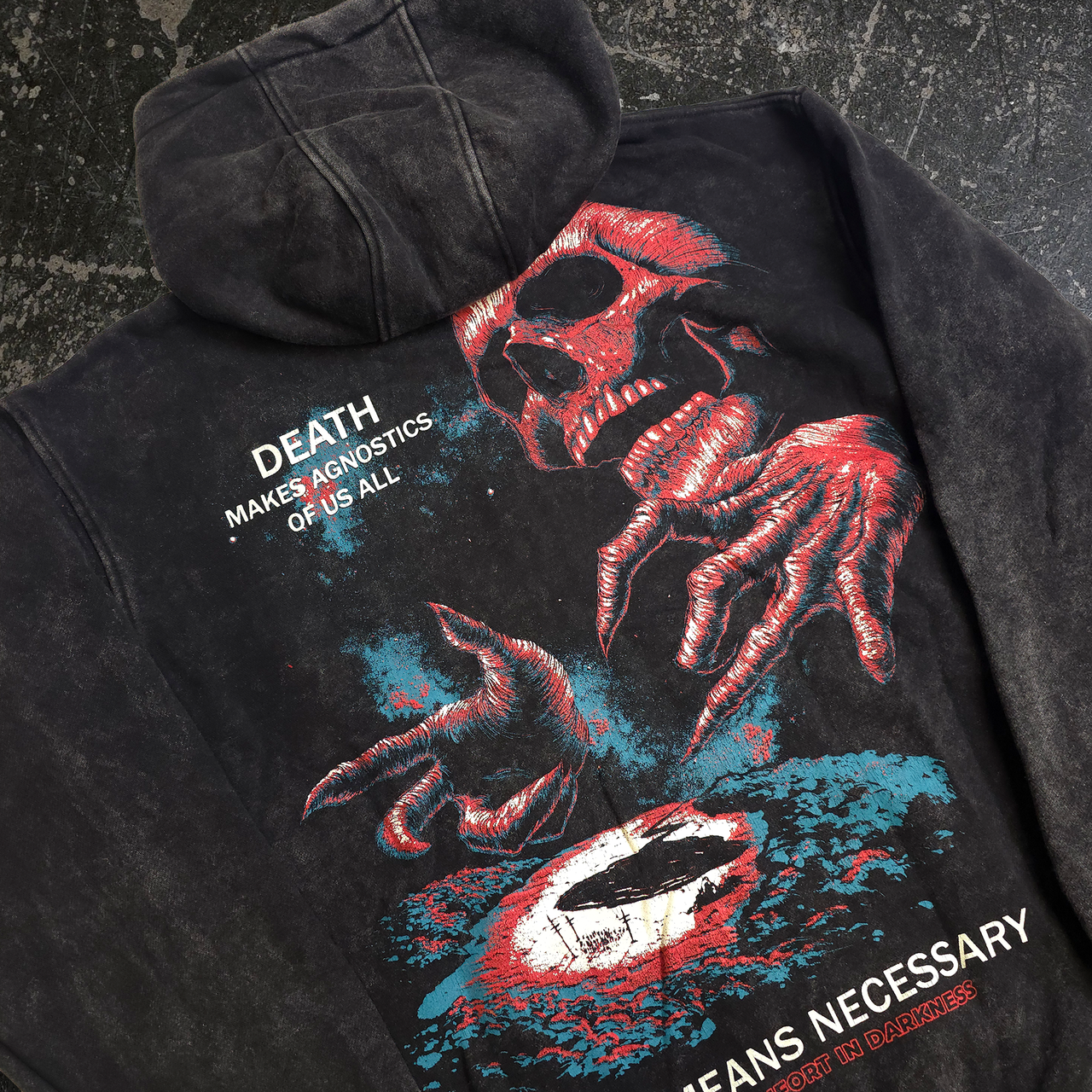 Agnostic Zip Up Hoodie Black