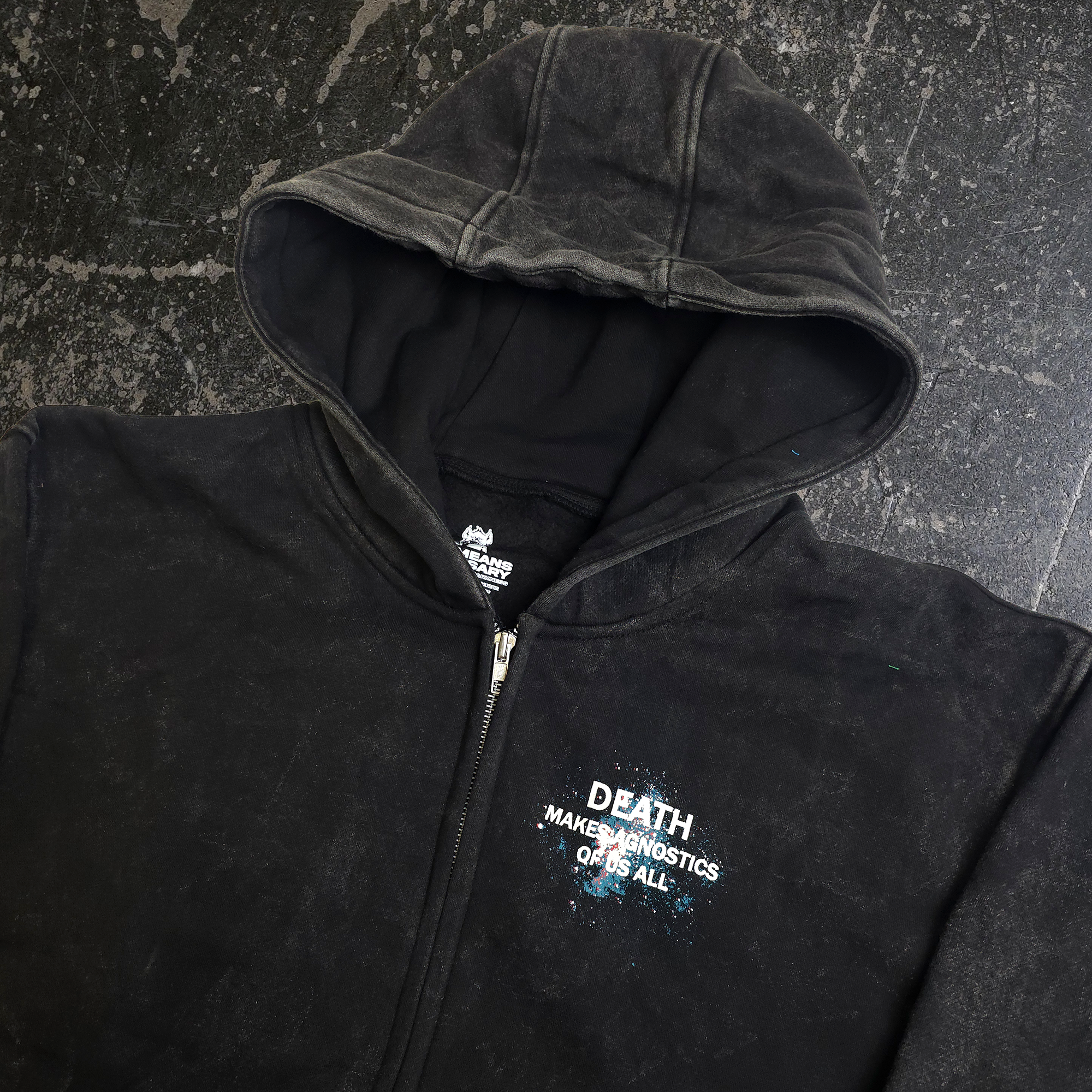 Agnostic Zip Up Hoodie Black