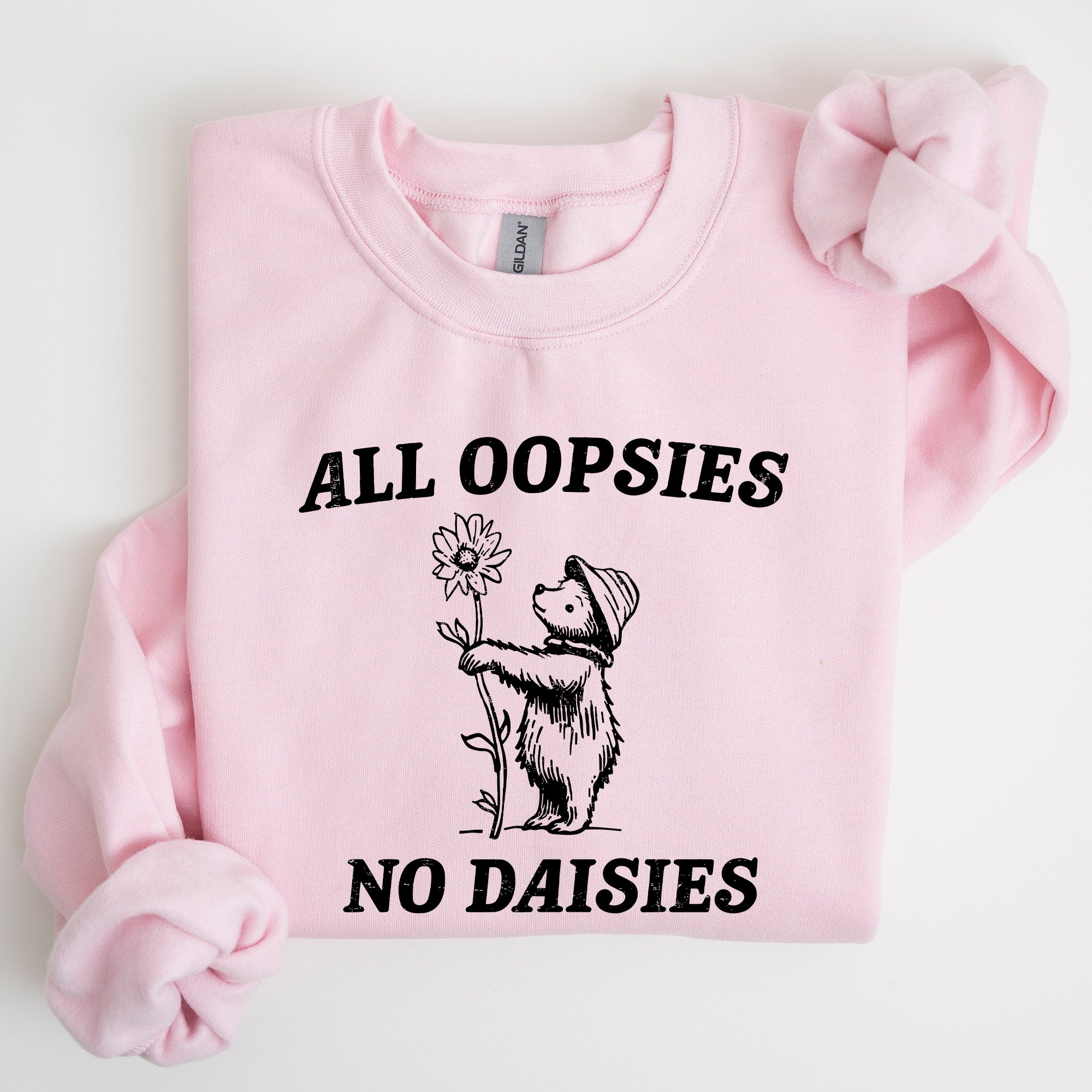 All Oopsies No Daisies Cute Bear Illustration Premium Cozy Everyday Comfort Sweatshirt