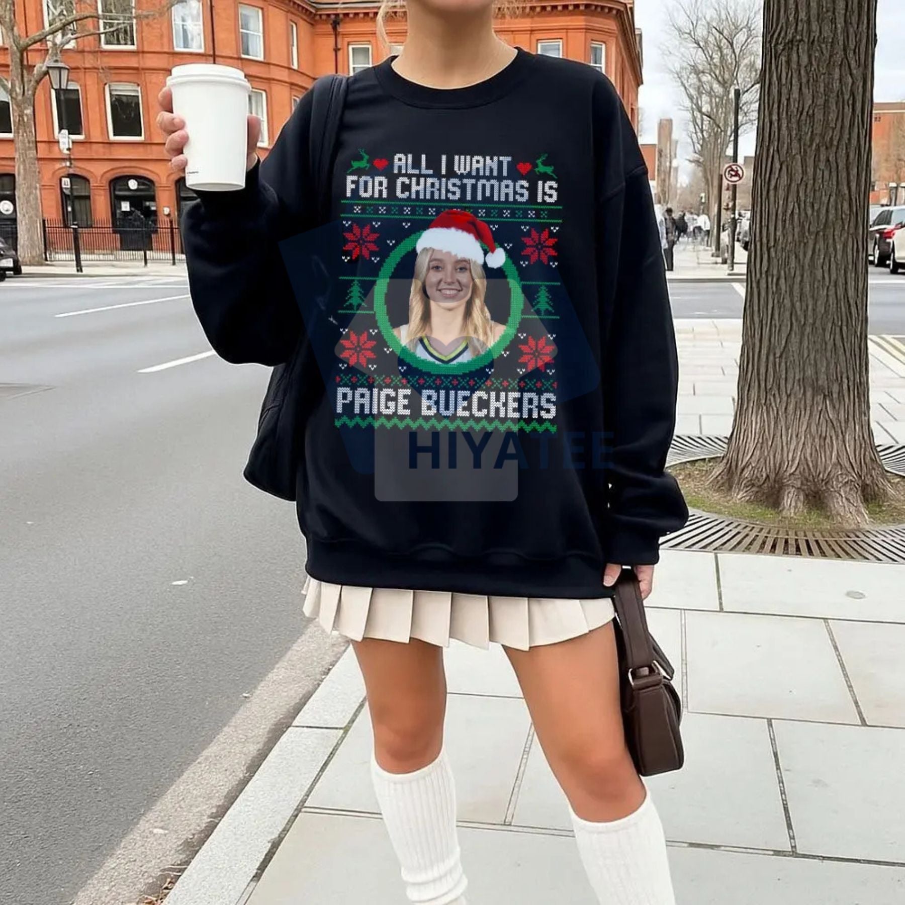 All I Want For Christmas is Paige Bueckers Sweatshirt: Basketball Fan Lover Unisex 100% Cotton Classic Fit, All Seasons NCAA Pullover