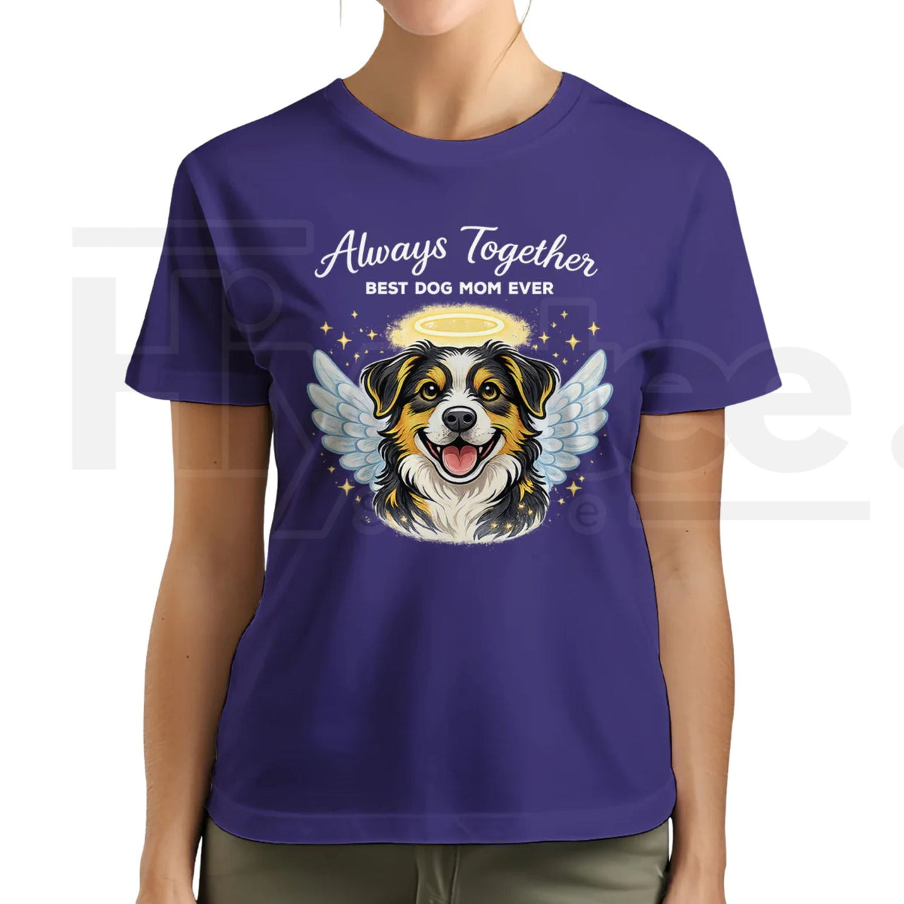 Always Together Best Dog Mom Ever Custom Dogface – Premium Comfort Colors® Women's T-Shirt