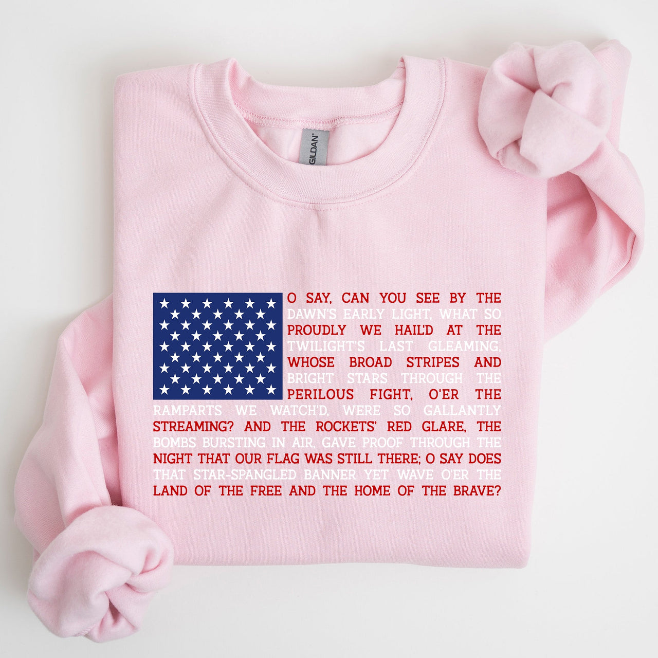 American Flag Anthem 4th Of July Patriotic USA Proud Stars And Stripes Sweatshirt