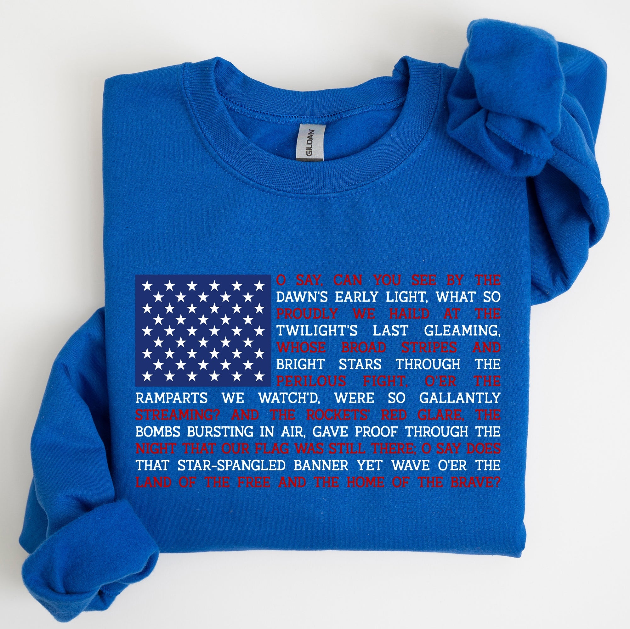 American Flag Anthem 4th Of July Patriotic USA Proud Stars And Stripes Sweatshirt