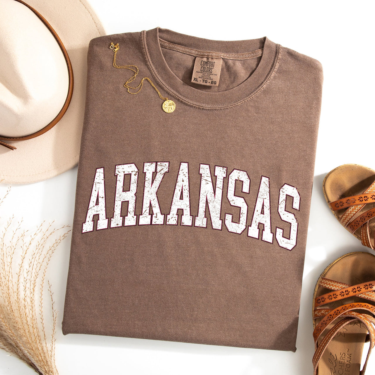 Arkansas Football Game Day Tailgate State Pride Featuring Classic University Heraldry Comfort Colors Tee