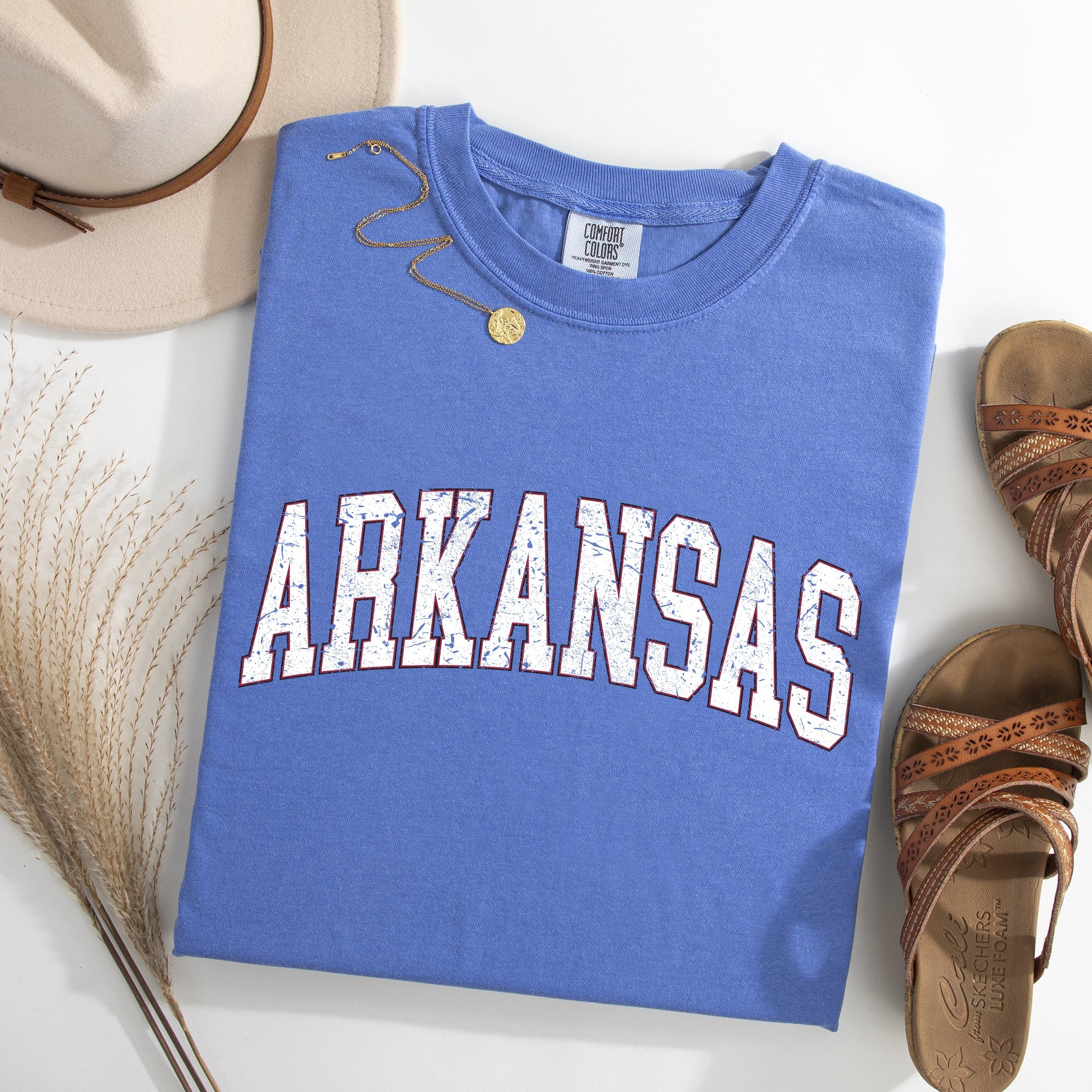 Arkansas Football Game Day Tailgate State Pride Featuring Classic University Heraldry Comfort Colors Tee