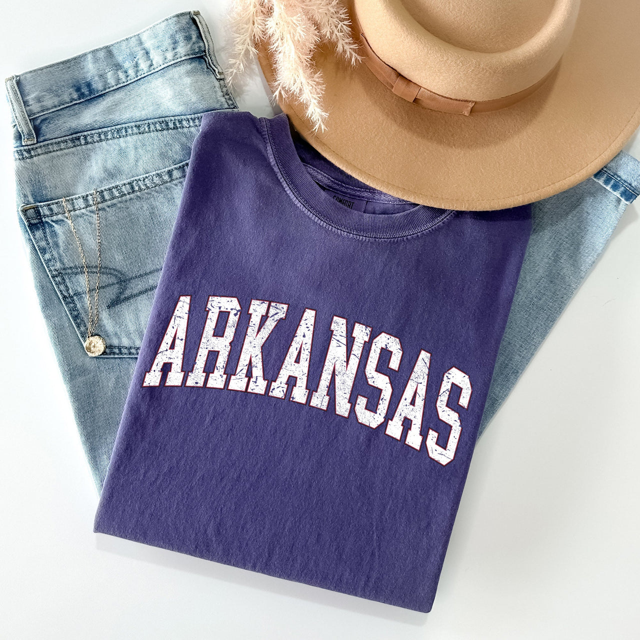 Arkansas Football Game Day Tailgate State Pride Featuring Classic University Heraldry Comfort Colors Tee