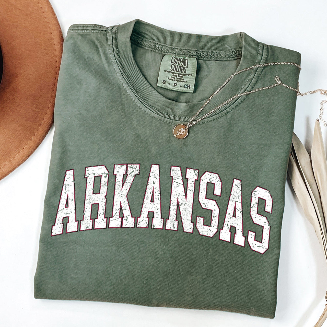 Arkansas Football Game Day Tailgate State Pride Featuring Classic University Heraldry Comfort Colors Tee