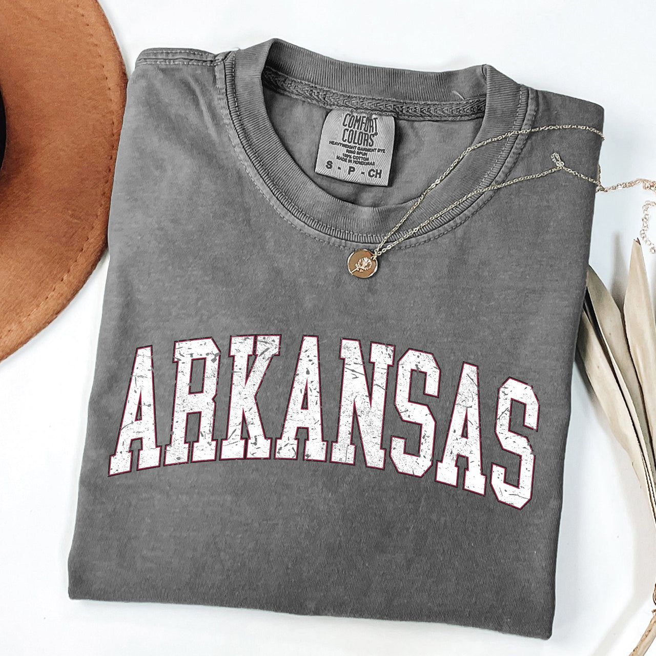 Arkansas Football Game Day Tailgate State Pride Featuring Classic University Heraldry Comfort Colors Tee