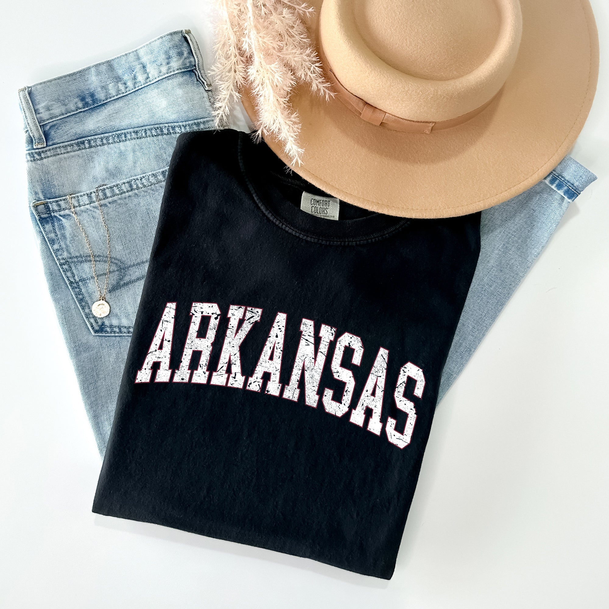 Arkansas Football Game Day Tailgate State Pride Featuring Classic University Heraldry Comfort Colors Tee