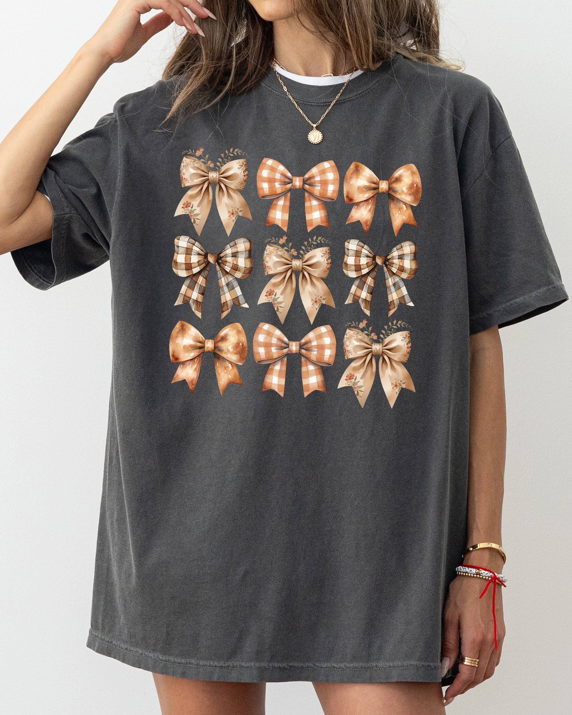 Autumn Ribbons, Bows, Coquette, Girly, Thanksgiving, Fall, Halloween Comfort Colors Tee