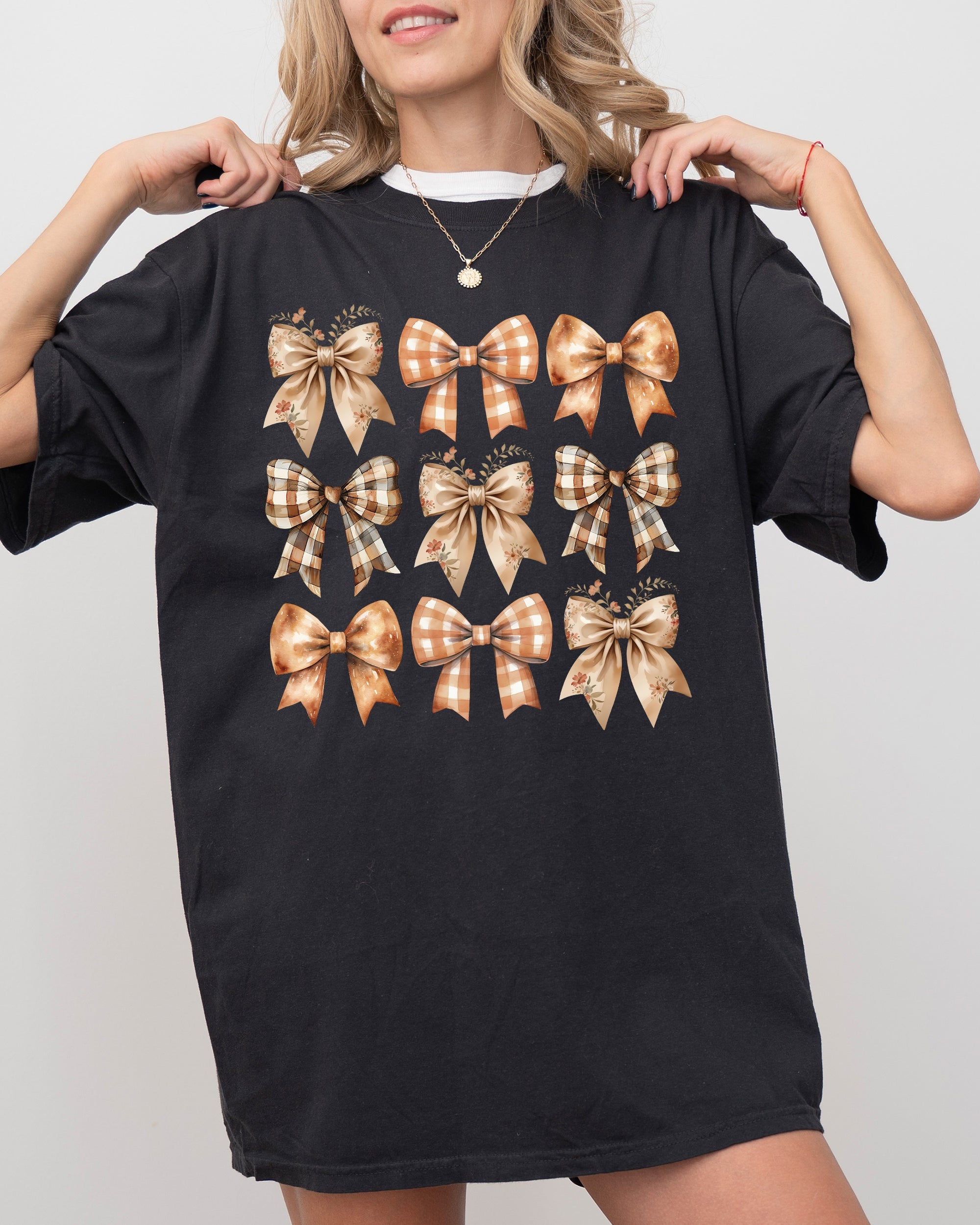 Autumn Ribbons, Bows, Coquette, Girly, Thanksgiving, Fall, Halloween Comfort Colors Tee