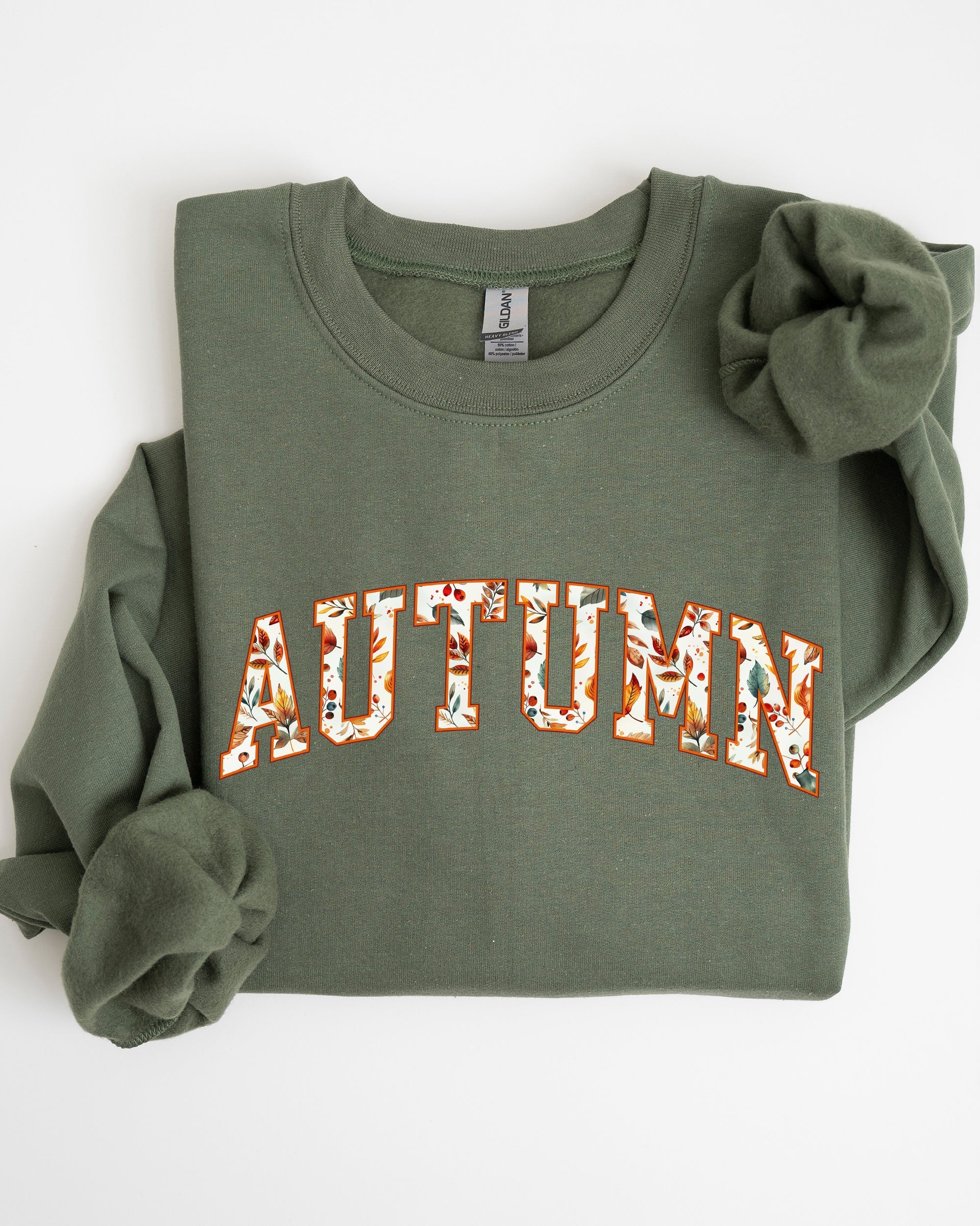 Autumn Varsity Fall Collegiate Retro Vintage Halloween Seasonal Graphic Sweatshirt