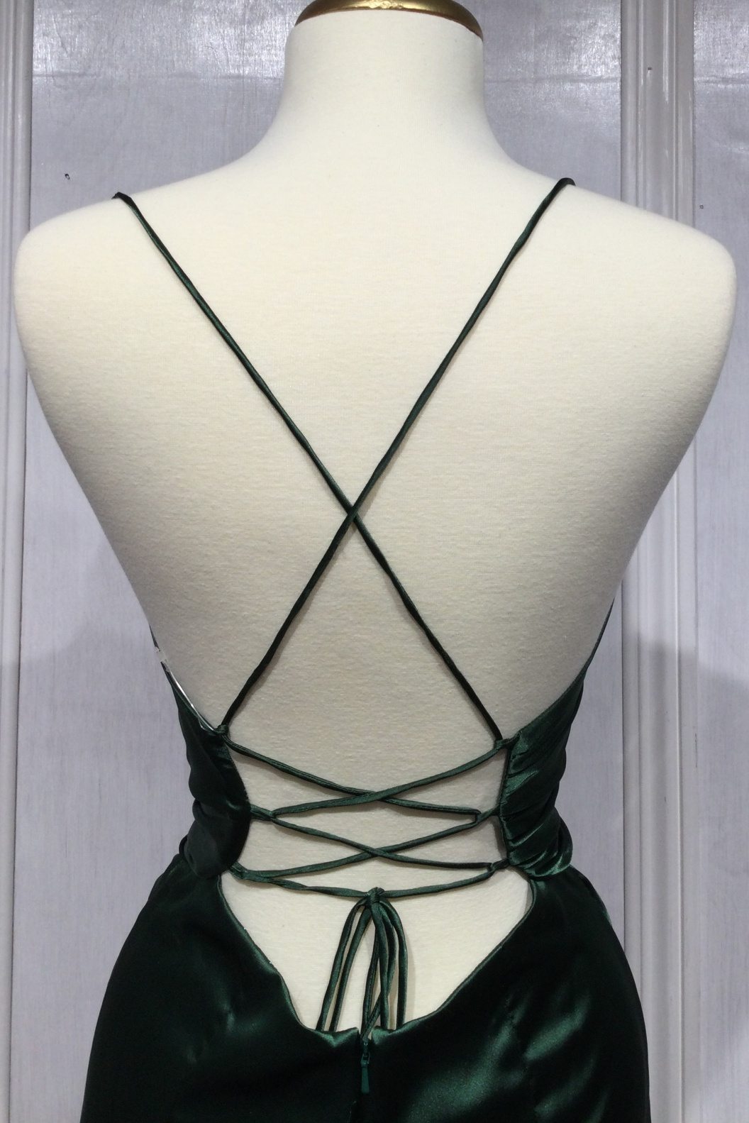 Cinderella Divine BD111 Long Satin Fitted Knot Gown with Slit