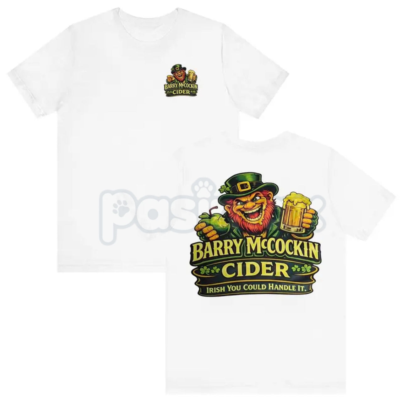 Barry McCockin Heritage Irish Cider T-Shirt - Classic Parody St. Patrick's Day Graphic Tee, Premium Heavyweight 100% Cotton Stout & Cider Humor Top, Vintage Distillery Style Shirt, Authentic Irish Pub Aesthetic Apparel, Funny Men's Holiday Streetwear