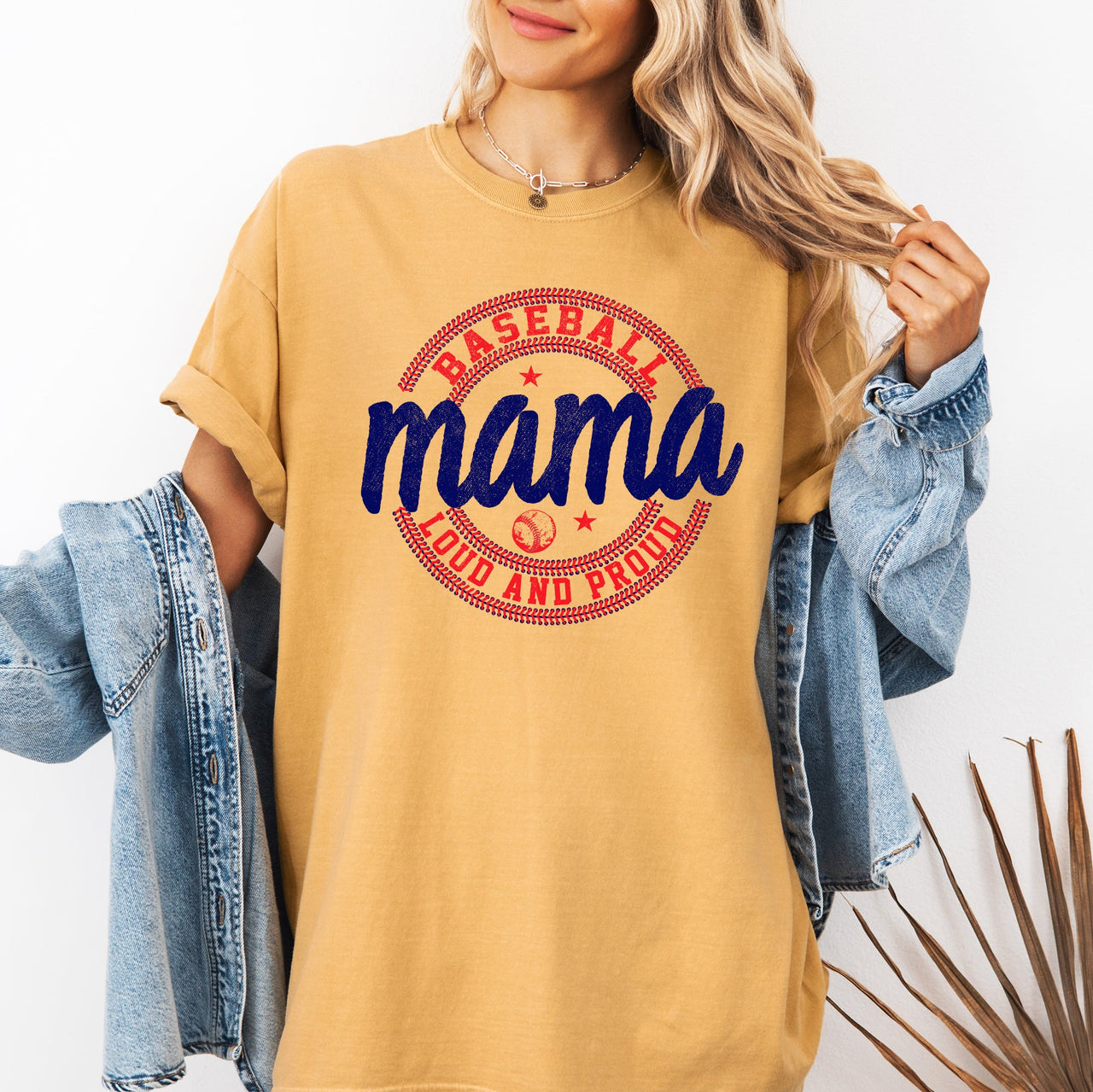 Baseball Mama Loud and Proud Mothers Day Baseball Fan Sports Enthusiast Edition Comfort Colors Tee