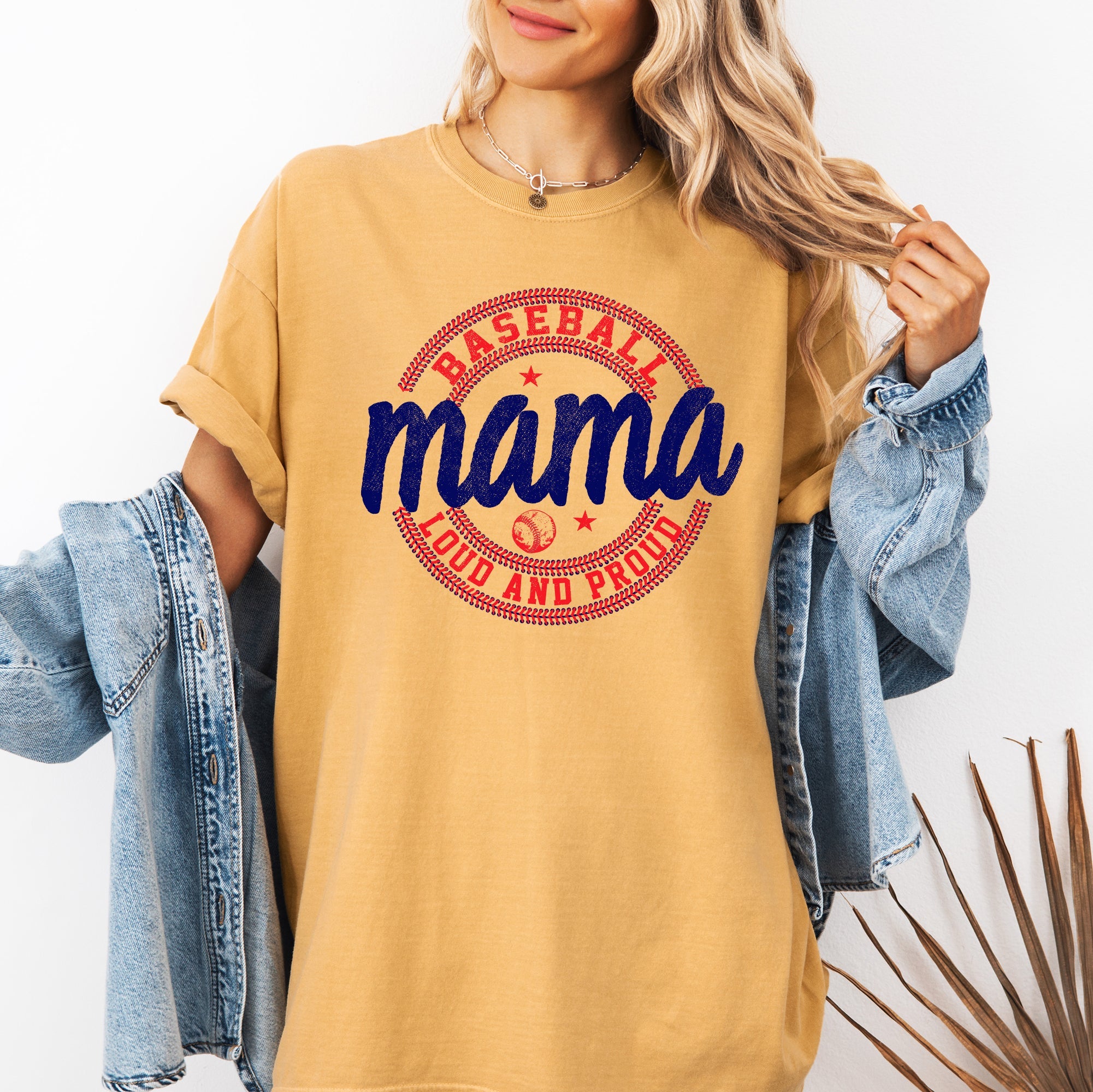 Baseball Mama Loud and Proud Mothers Day Baseball Fan Sports Enthusiast Edition Comfort Colors Tee