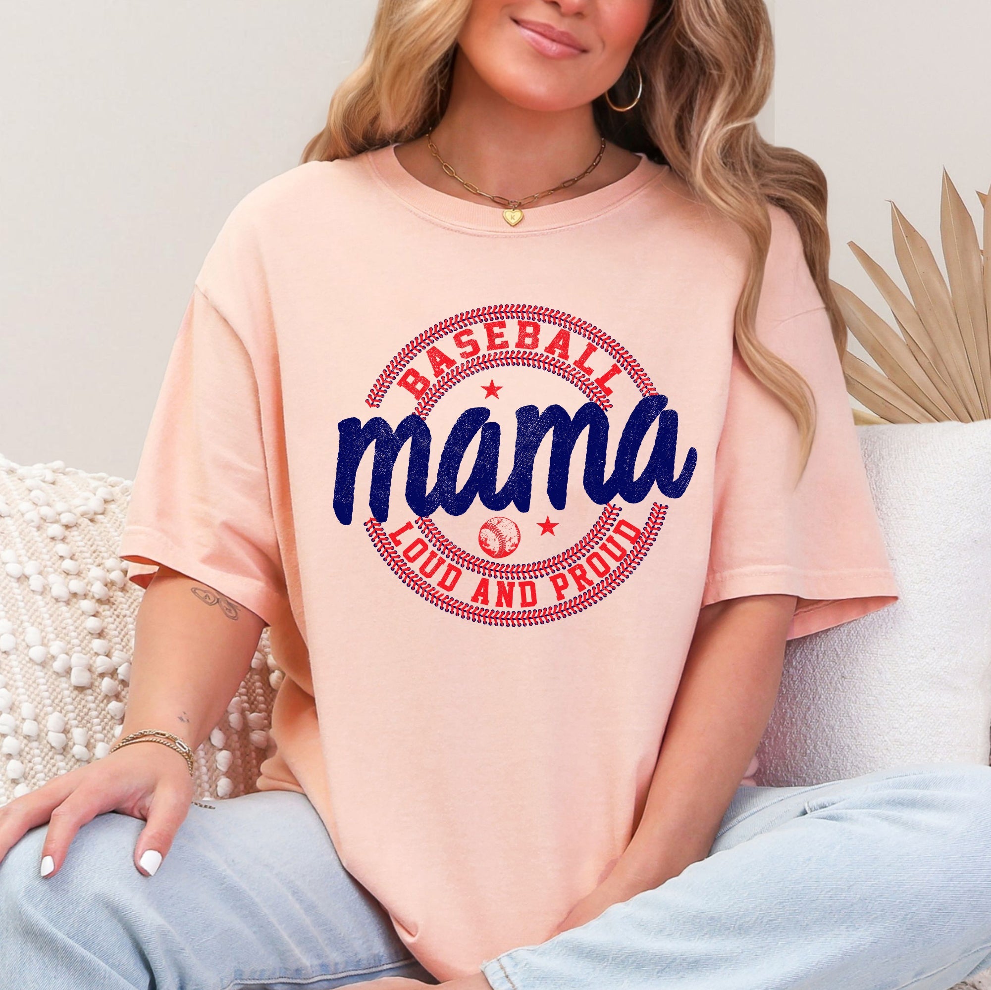 Baseball Mama Loud and Proud Mothers Day Baseball Fan Sports Enthusiast Edition Comfort Colors Tee