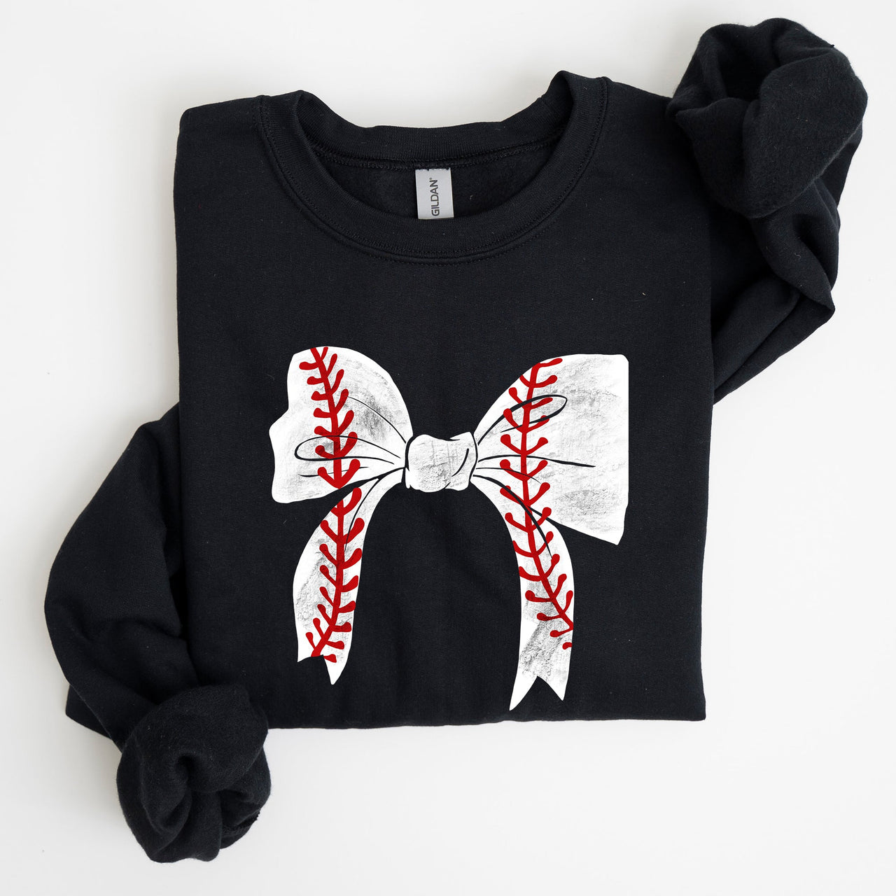 Baseball Bow Mom Mother's Day Cozy Vintage Style Soft Brushed Fleece Premium Sweatshirt