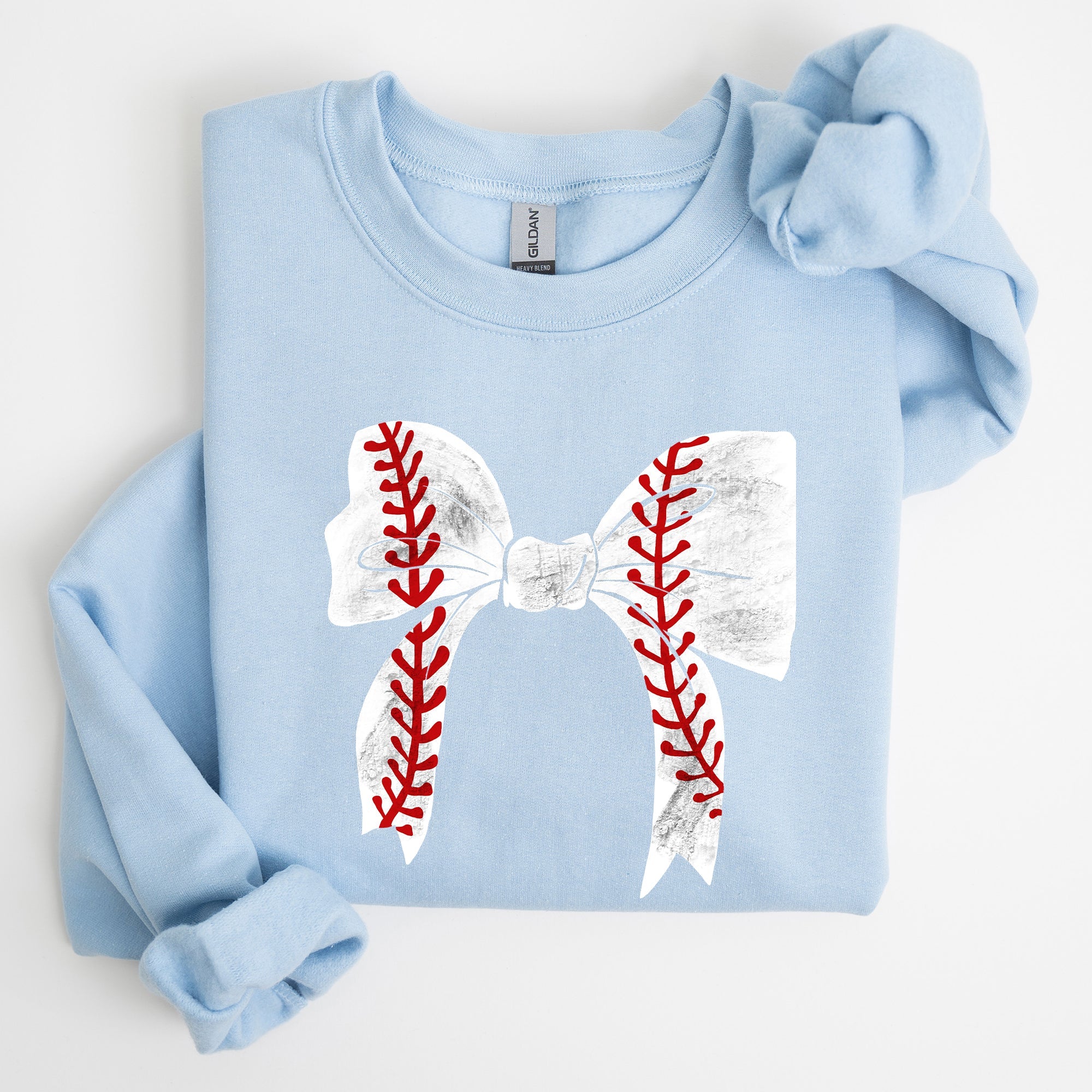 Baseball Bow Mom Mother's Day Cozy Vintage Style Soft Brushed Fleece Premium Sweatshirt