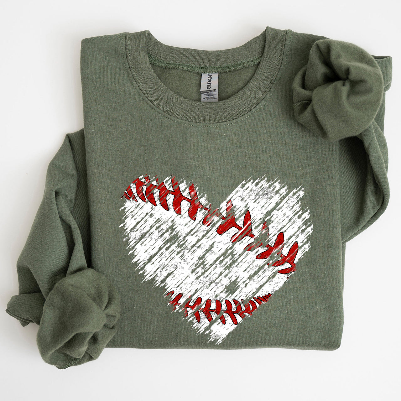Baseball Heart Mom Mother's Day Celebration For Baseball Lovers Graphic Sweatshirt