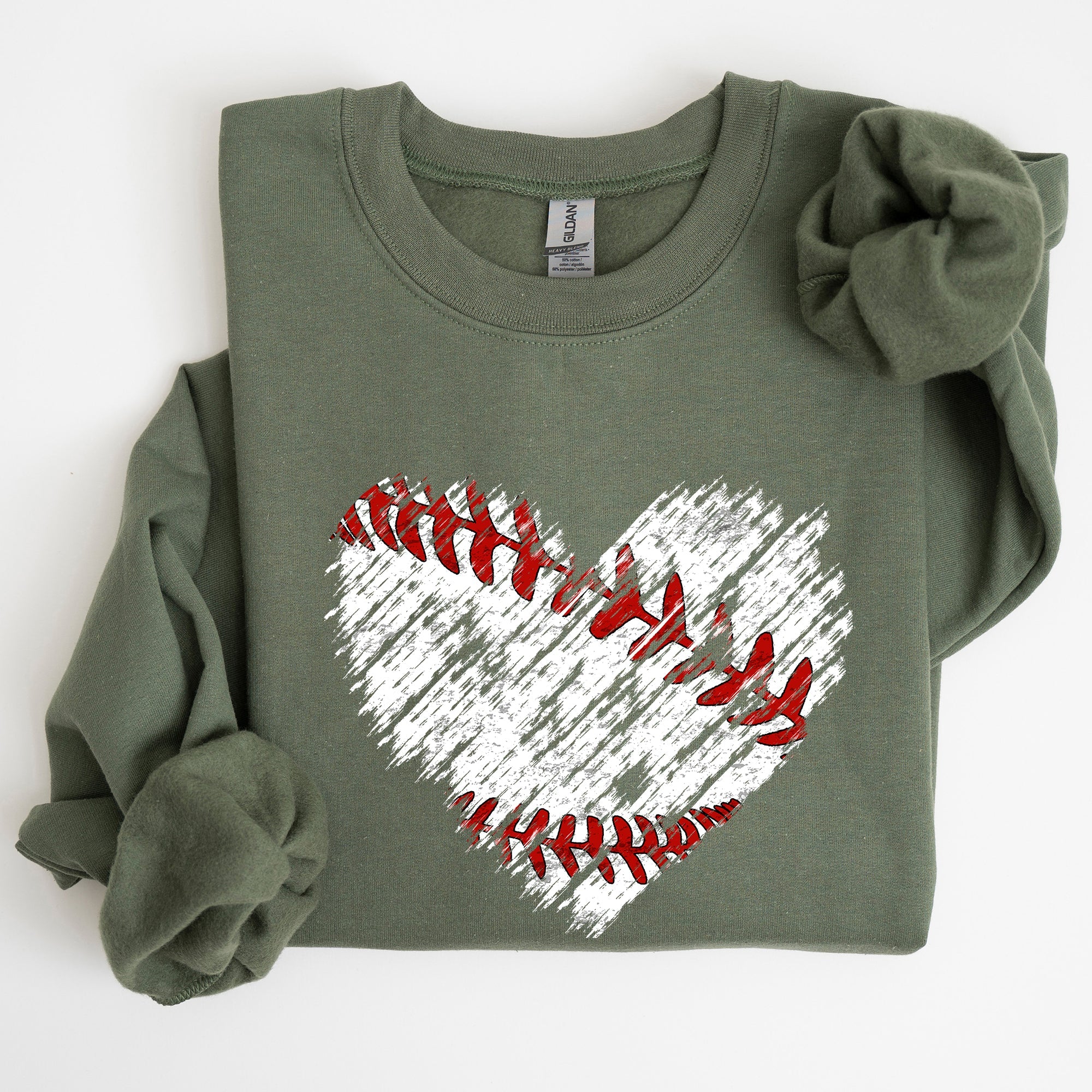 Baseball Heart Mom Mother's Day Celebration For Baseball Lovers Graphic Sweatshirt