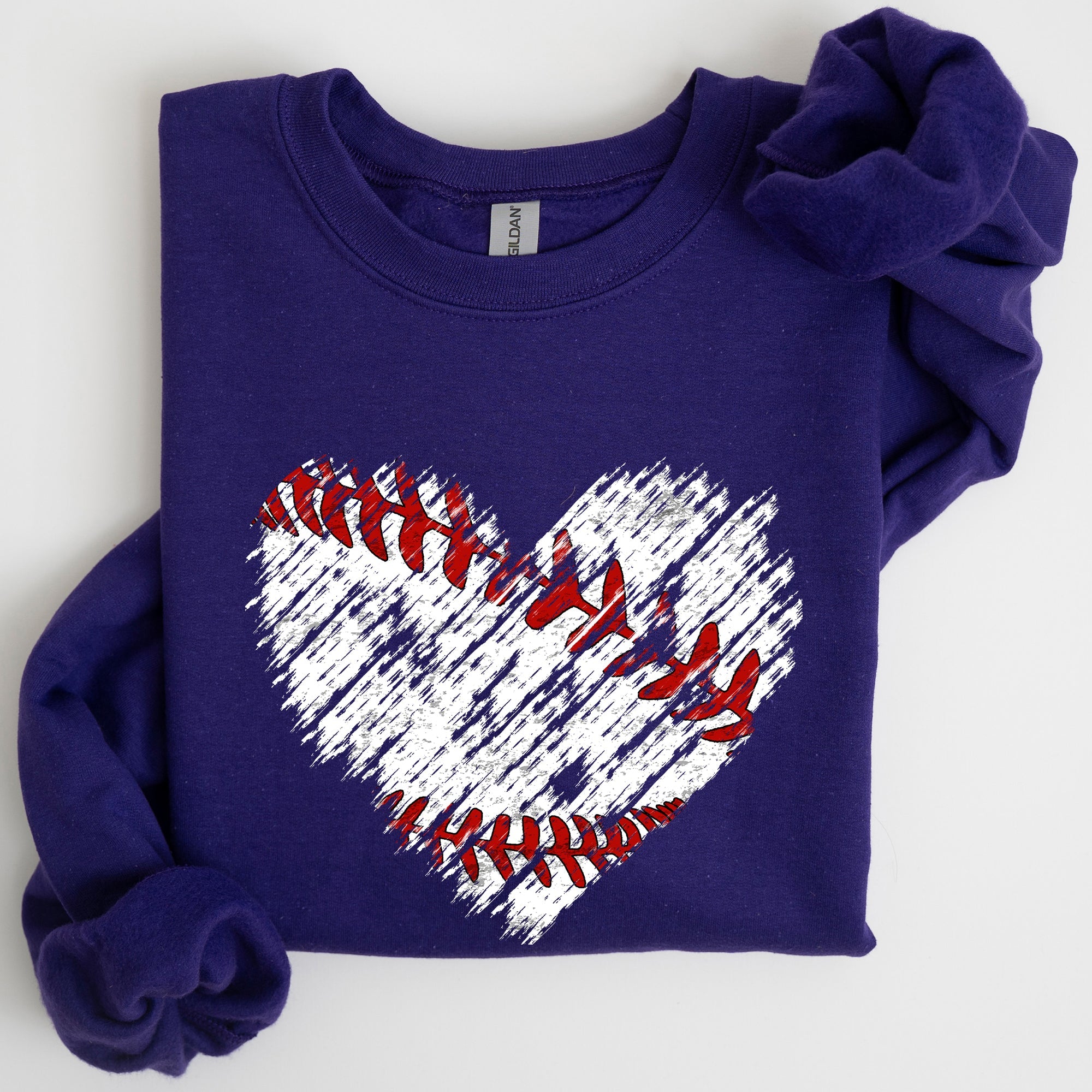 Baseball Heart Mom Mother's Day Celebration For Baseball Lovers Graphic Sweatshirt