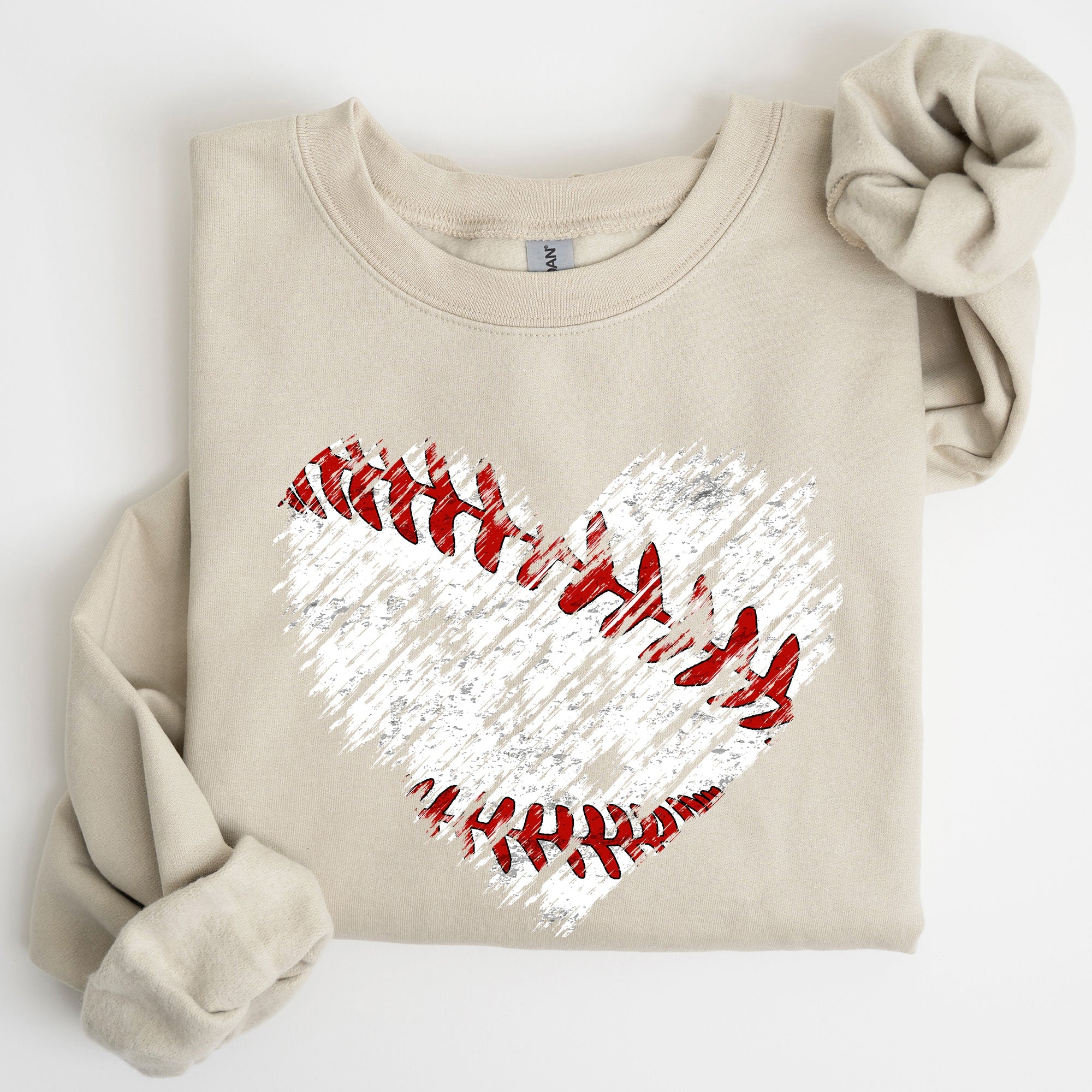 Baseball Heart Mom Mother's Day Celebration For Baseball Lovers Graphic Sweatshirt
