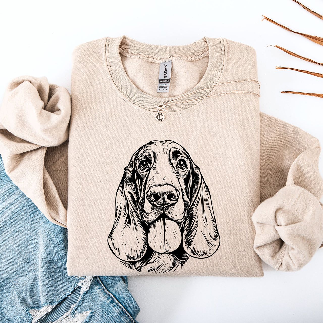 Basset Hound Dog Lover Collection Classic Breed Portraits And Loyal Companion Theme Sweatshirt