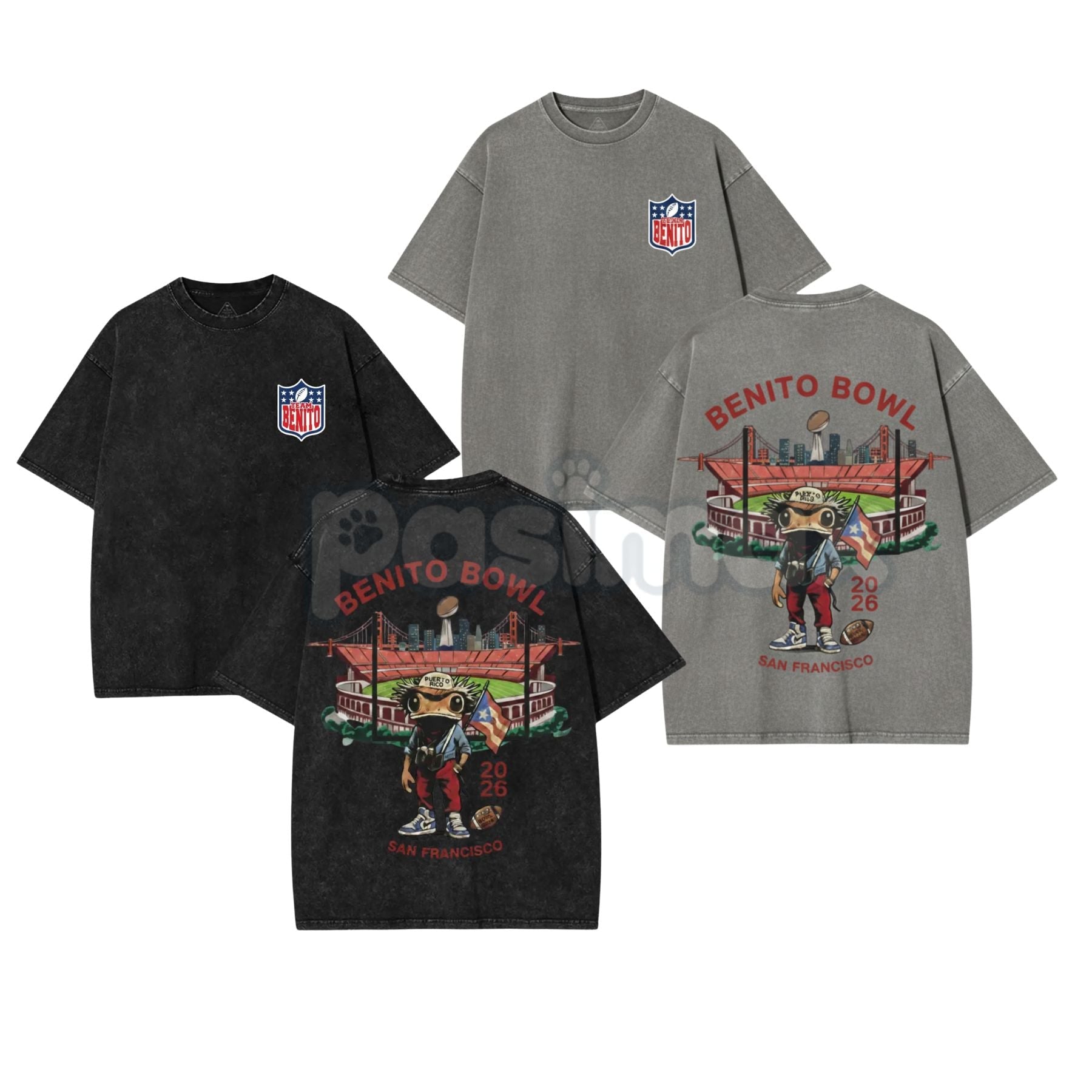 Benito Bowl 2026 Vintage Washed Graphic Tee – Bad Bunny Inspired Retro Music Merch