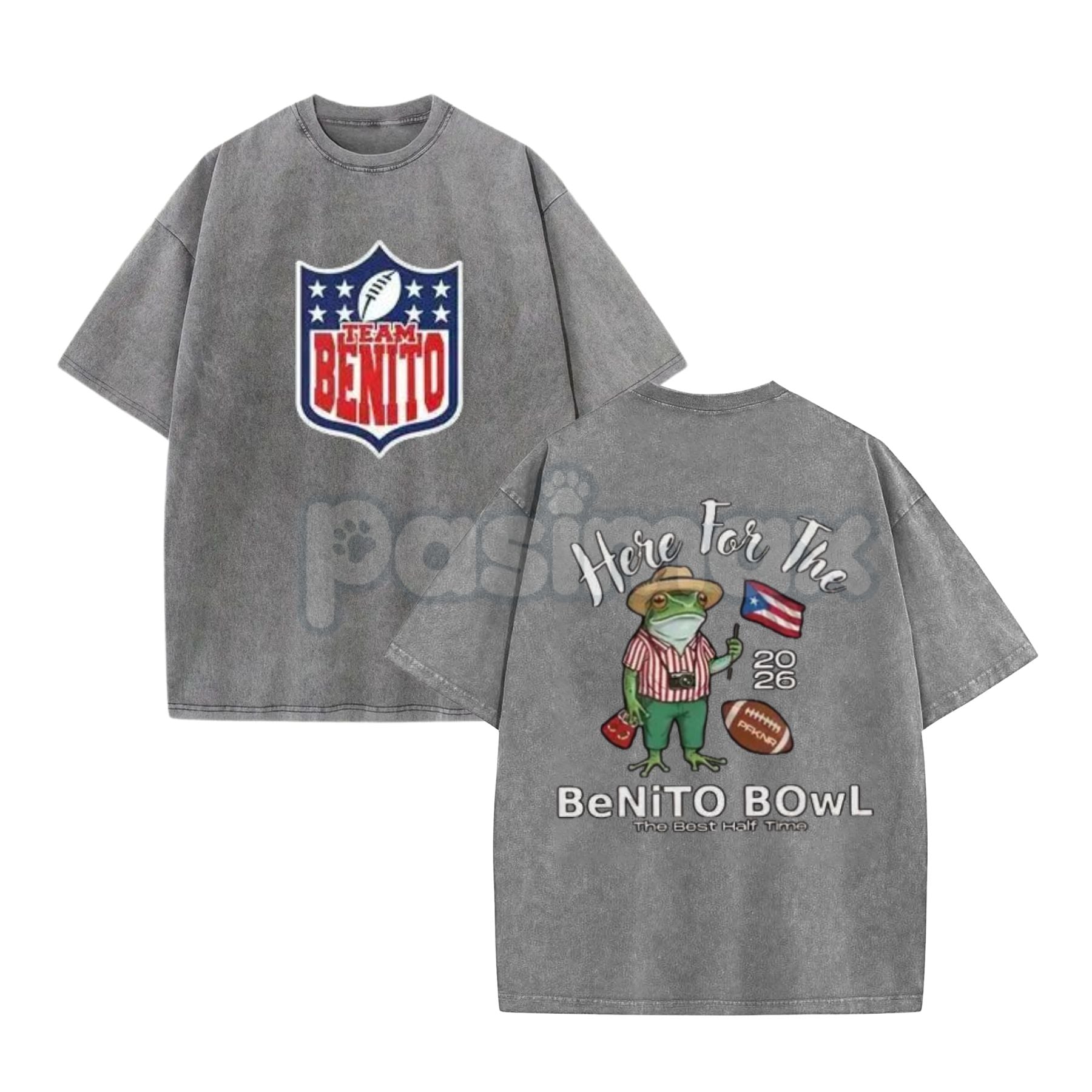 Benito Bowl 2026 Vintage Washed Graphic Tee – Retro Music Event Inspired Streetwear