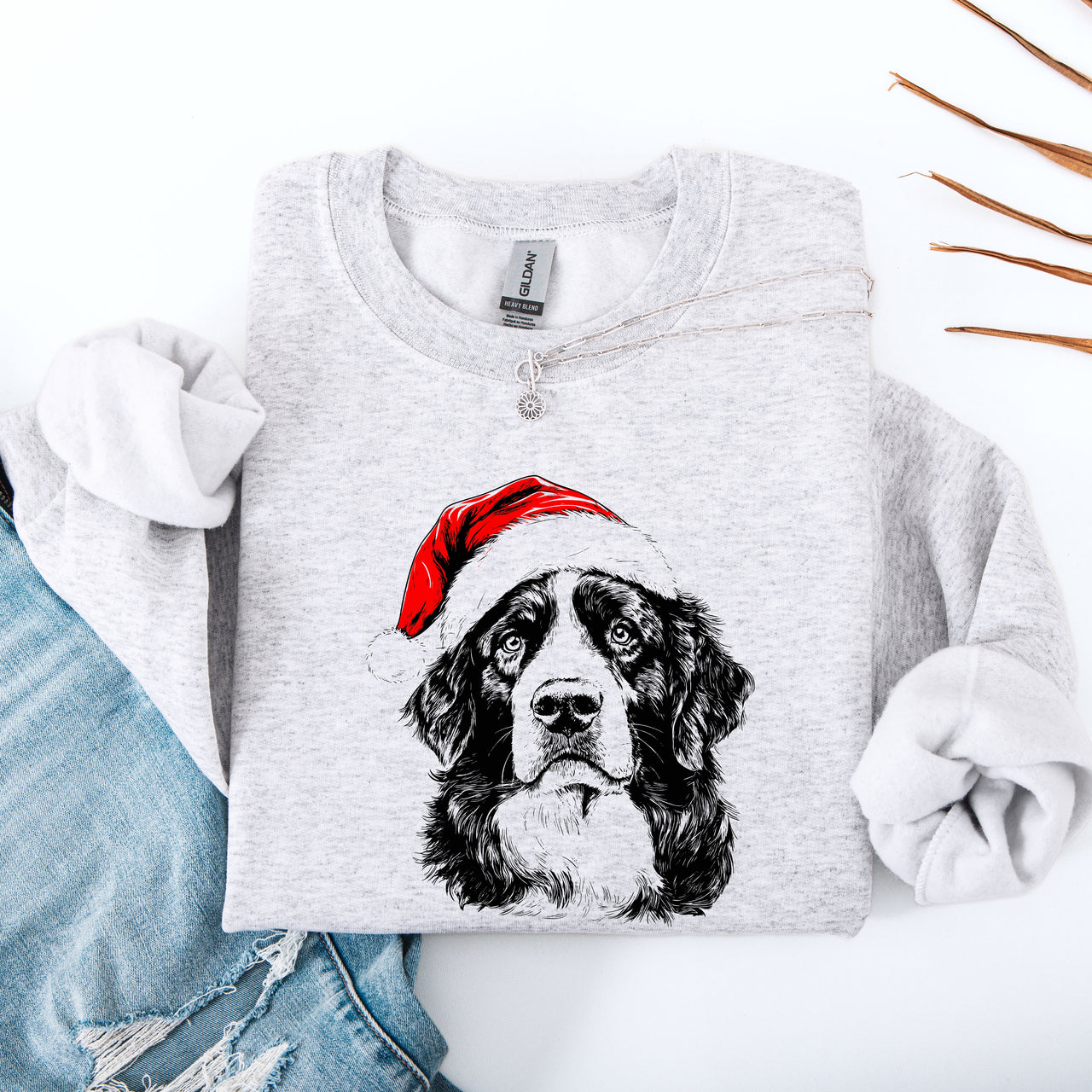 Bernese Mountain Dog Lover And Best Friend Forever Portrait Series Deluxe Sweatshirt