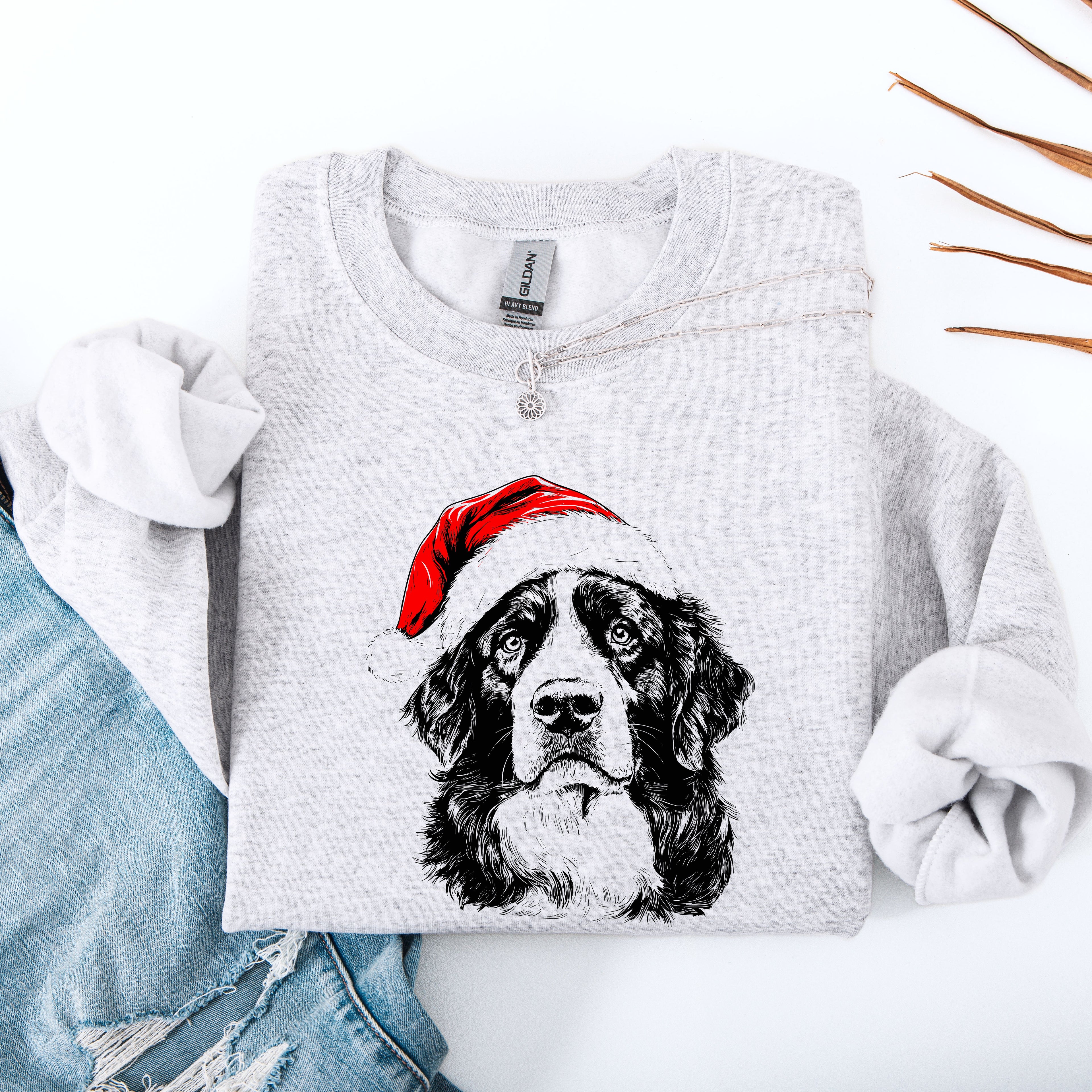 Bernese Mountain Dog Lover And Best Friend Forever Portrait Series Deluxe Sweatshirt