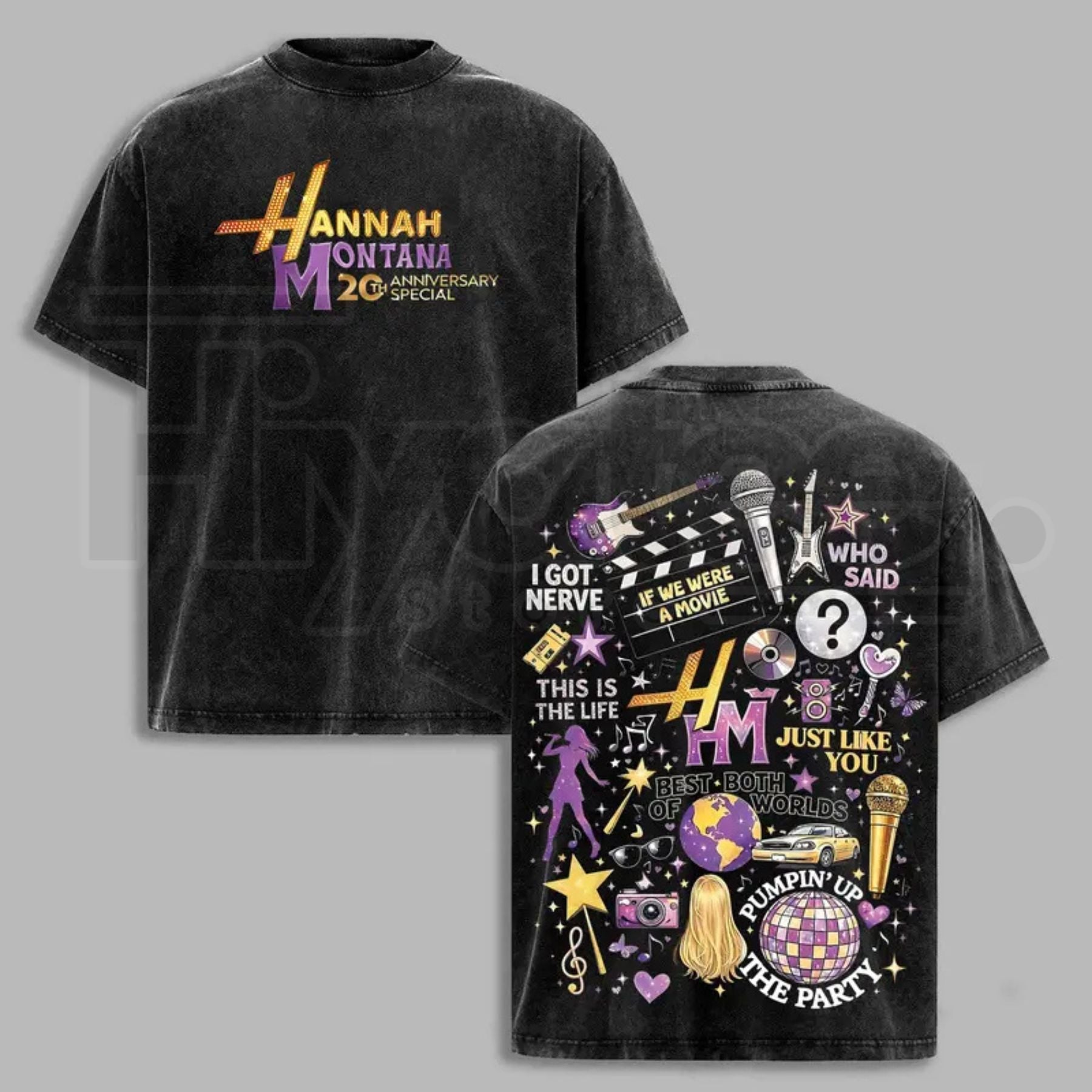 Best of Both Worlds Vintage Washed T-Shirt – 2000s Pop Nostalgia Graphic Tee