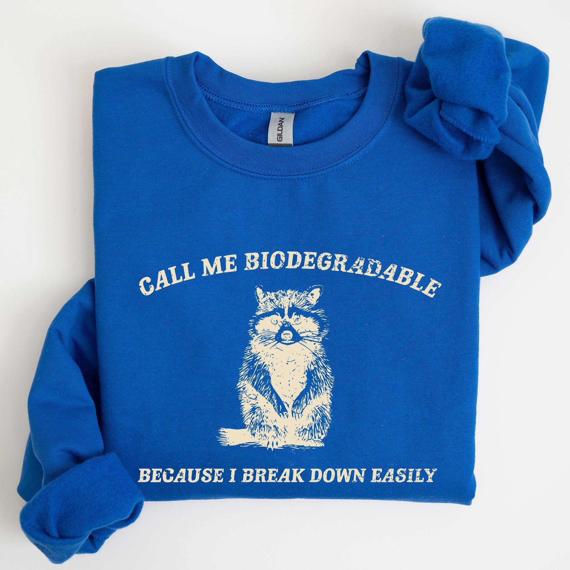 Biodegradable Mental Health Meme Eco Conscious Awareness Design Celebrating Compassion And Sustainability Sweatshirt