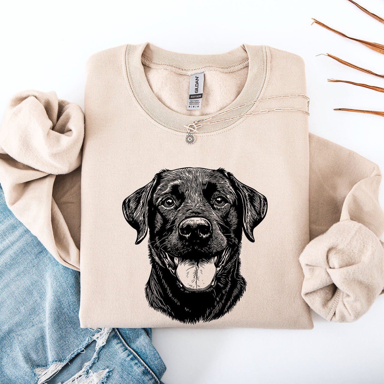 Black Lab Labrador Dog Lover Favorite Breed Portrait And Loyal Companion Sweatshirt