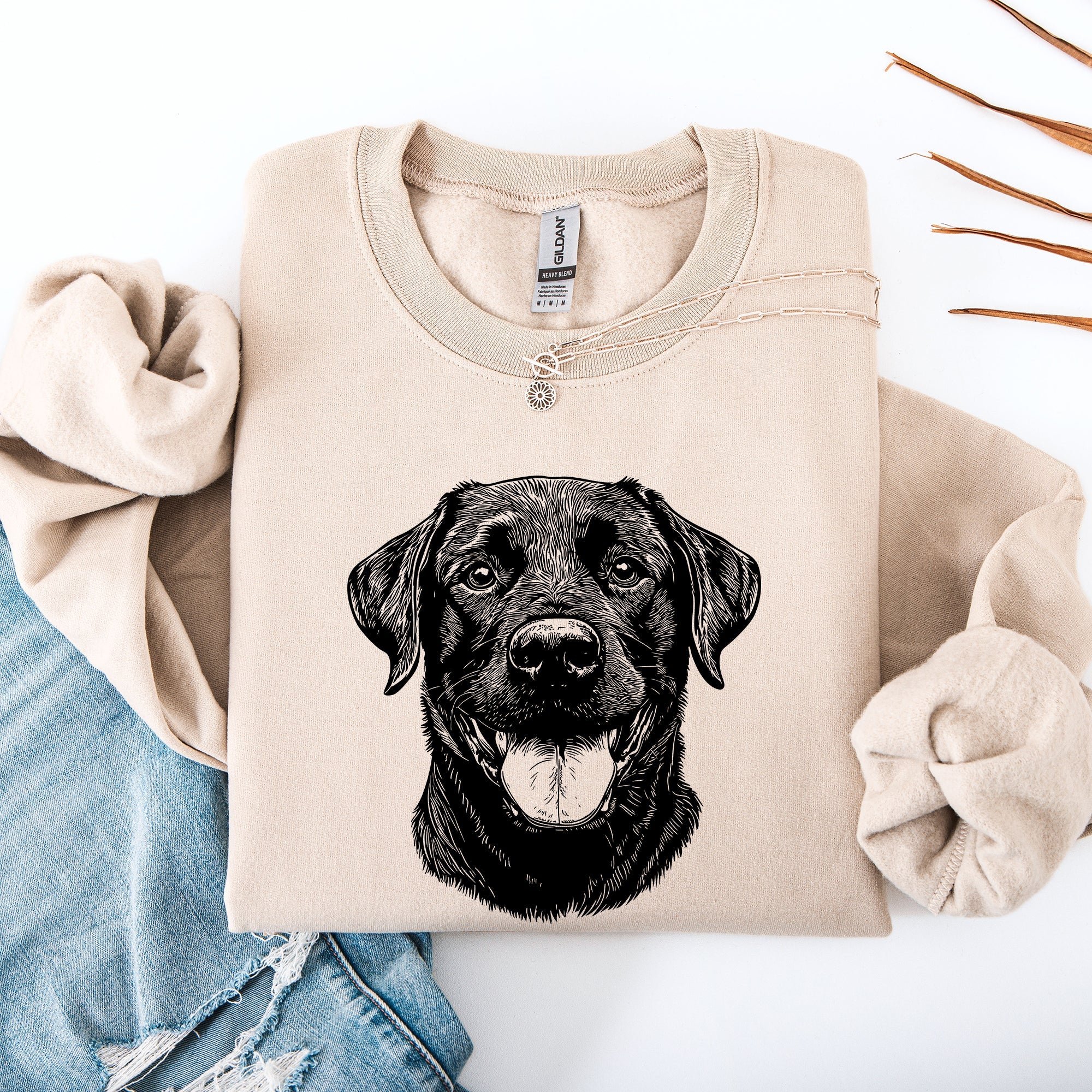 Black Lab Labrador Dog Lover Favorite Breed Portrait And Loyal Companion Sweatshirt