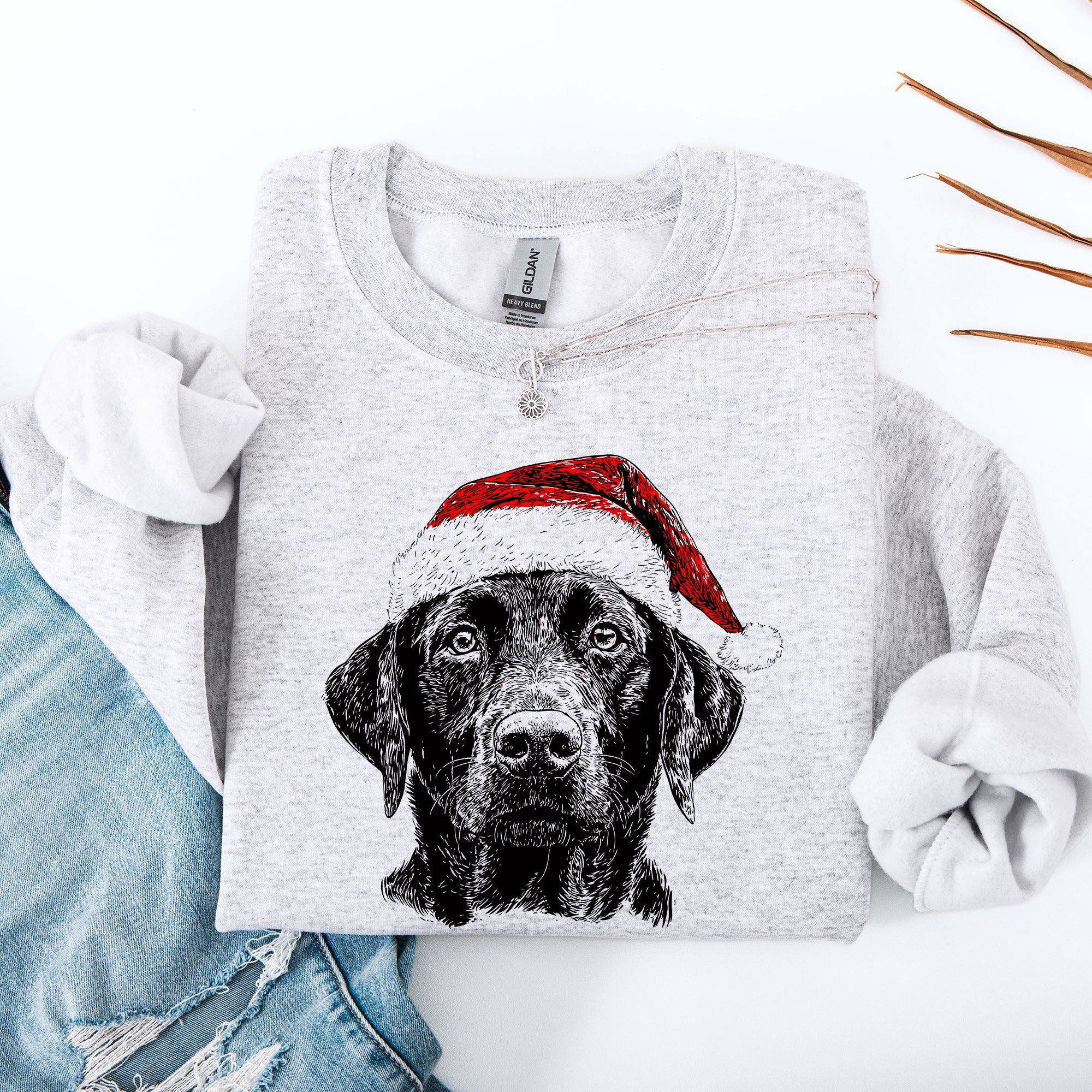 Black Lab Santa Christmas Labrador Dog Lover Holiday Paws Keepsake Collectible Edition For Animal Lovers Sweatshirt